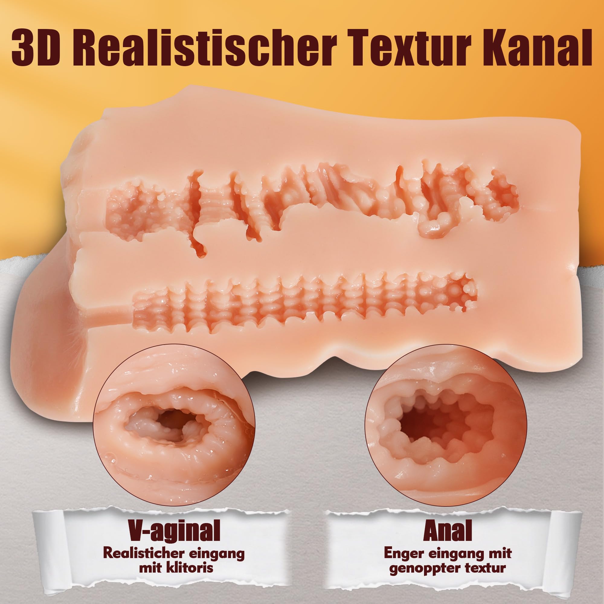 700G Male Masturbator - Realistic 3D Vagina & Clitoris Vibrating Sex Toy for Men with Anal Ring - Portable Pocket Pussy & Dildo for Solo Pleasure - Perfect for Home Use, Travel & Discreet Adult Play