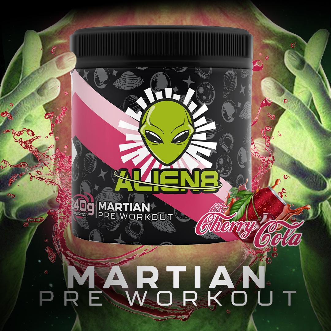 Alien8 Martian Pre Workout Powder 240g - Energy Booster for Gym & Fitness Enthusiasts | Supports Focus & Endurance for Intense Workouts