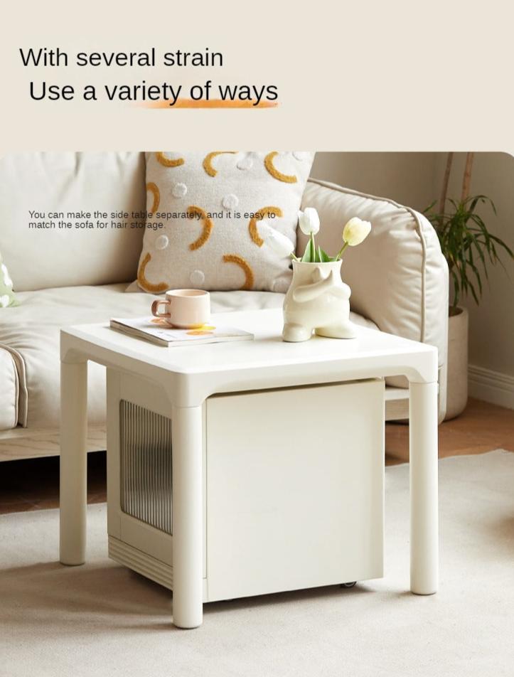 Modern Pine Solid Wood Coffee Table with Storage - Mobile Side Table for Living Room, Bedroom & Office - Rustic Home Decor & Functional Furniture