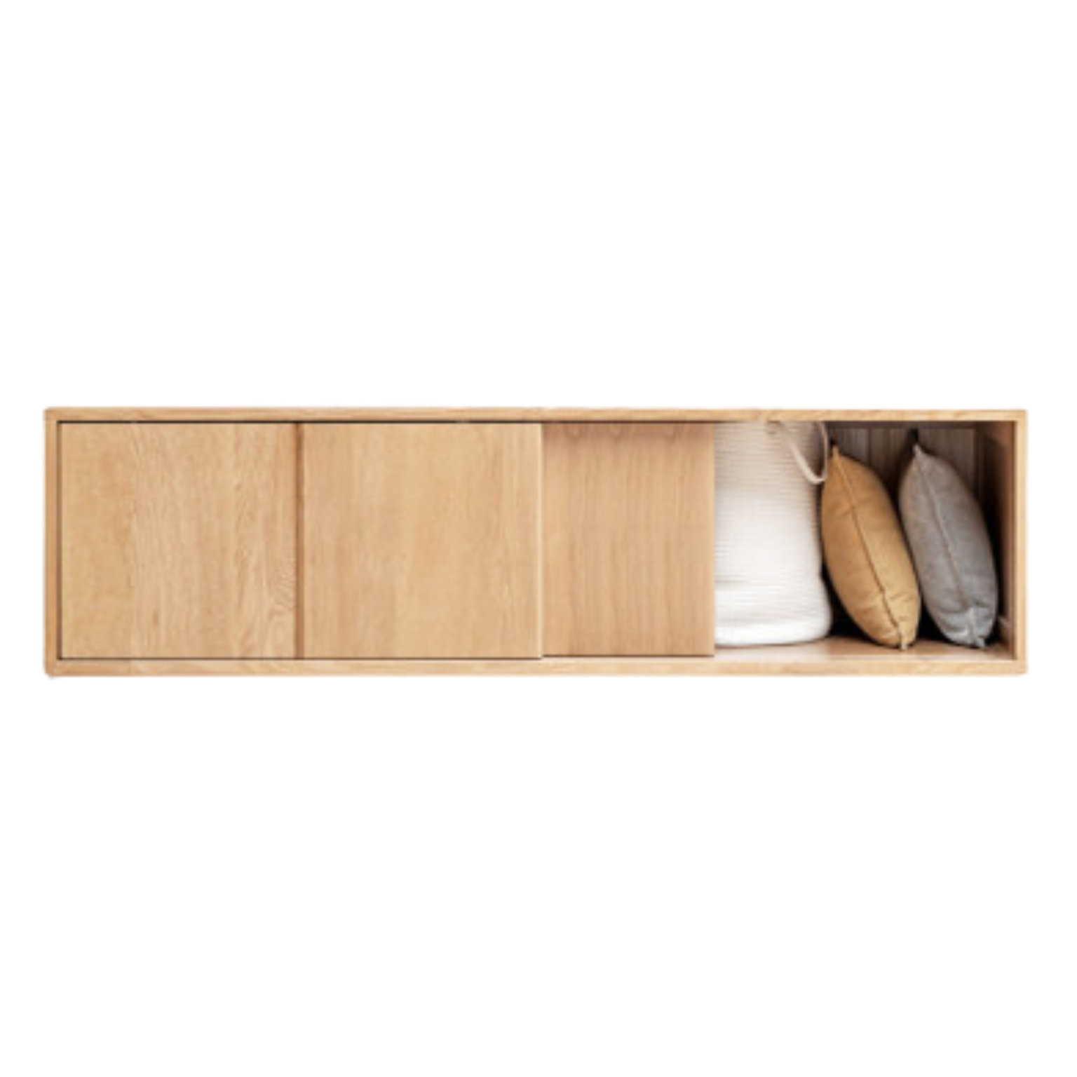 Solid Oak Wood Sliding Door Wardrobe - Durable & Stylish Closet Storage for Bedroom, Living Room, and Office Organization