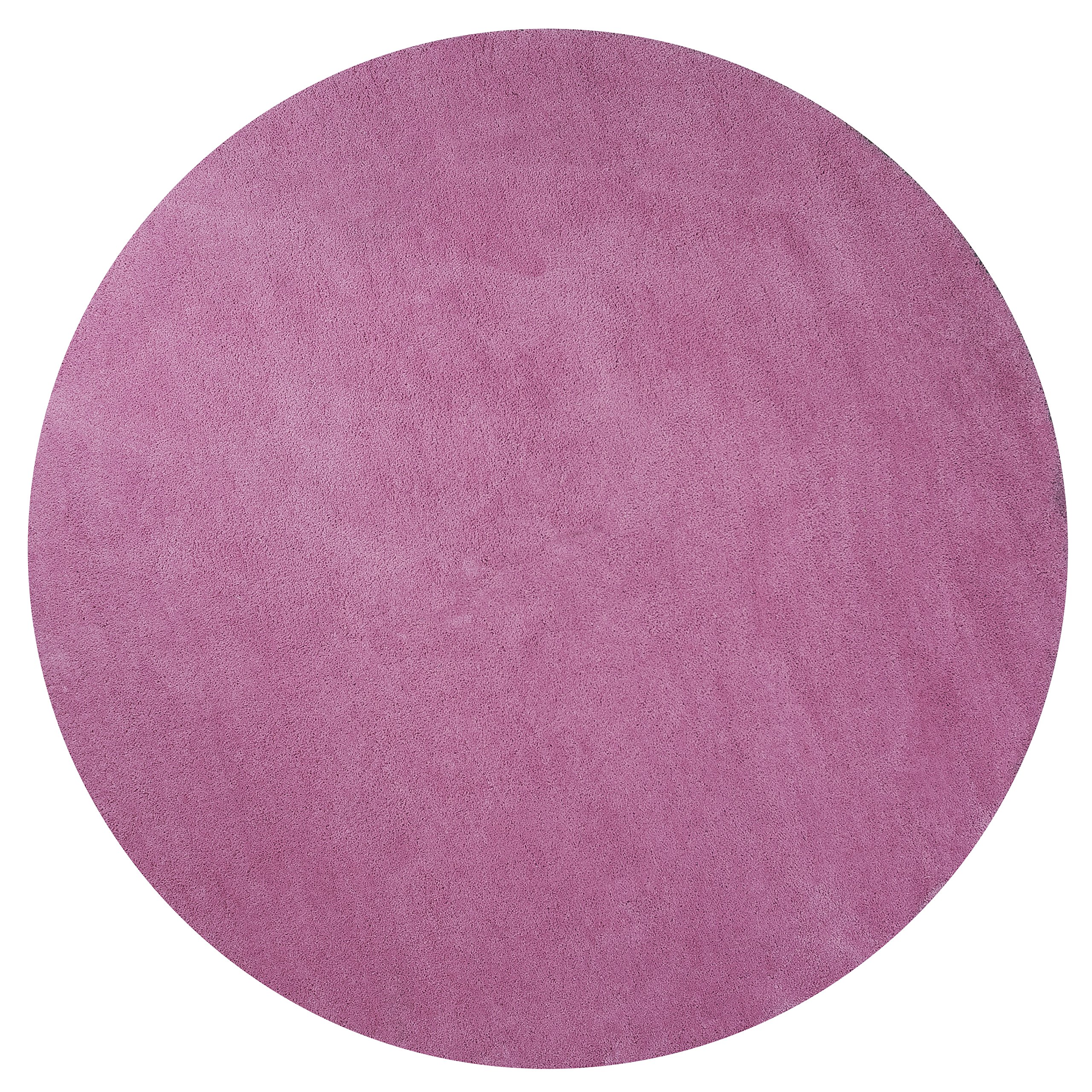KAS Rugs Soft Shaggy Area Rug - 6 Foot Round Hot Pink Fuzzy Carpet for Living Room, Bedroom, Nursery | Plush Floor Mat for Home Decor, Kids Play Area & Cozy Spaces
