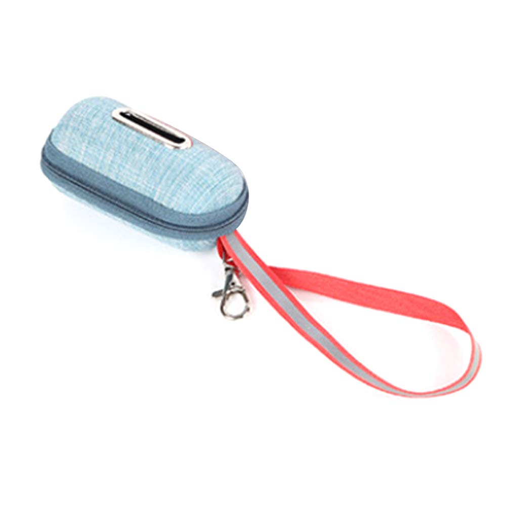 Durable Pet Waste Bag Dispenser with Adjustable Lanyard - Portable Dog Poop Bag Holder for Outdoor Walking, Hiking & Travel - Leakproof Zippered Pouch for Dog & Cat Waste Bags (Lake Blue) - Perfect for Park Visits, Neighborhood Walks & Pet Care Essentials