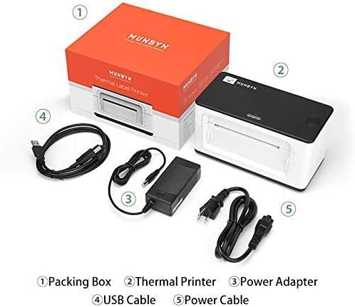 MUNBYN Shipping Label Printer RealWriter 941 - 4x6 Thermal Label Printer for USPS, UPS, FedEx | USB Home & Small Business Shipping Labels | Compatible with macOS & Windows | Perfect for Etsy, eBay & Amazon Sellers