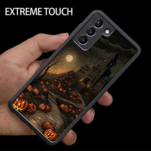 Halloween Haunted House Pattern Shockproof TPU Case for Samsung Galaxy S21 - Durable Protective Phone Cover with Anti-Slip Grip for Daily Use, Travel & Outdoor Activities
