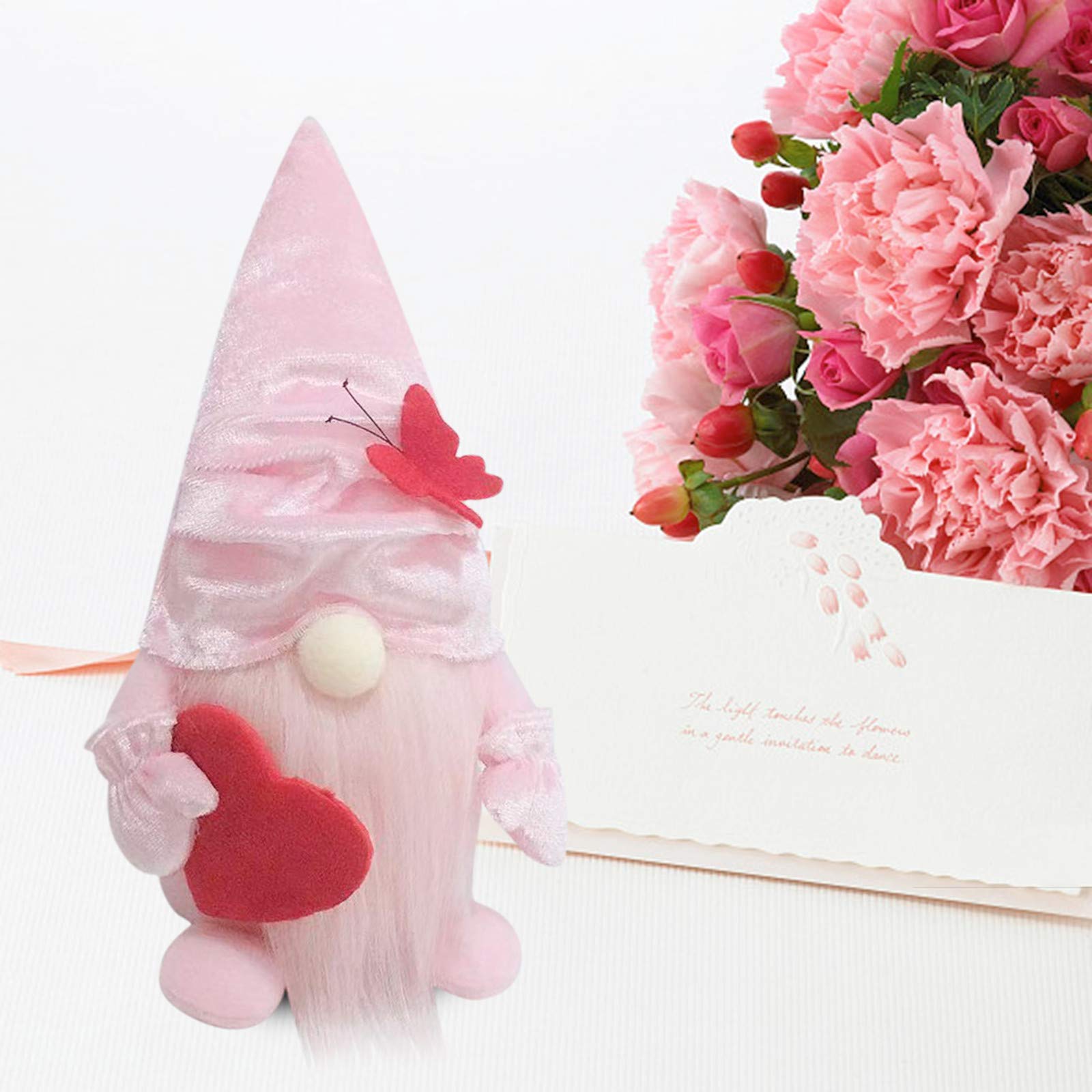 Faceless Spring Gnome Doll - Mother's Day Home Decoration with Flowers, Large Dwarf Ornament for Garden, Yard, and Indoor Decor