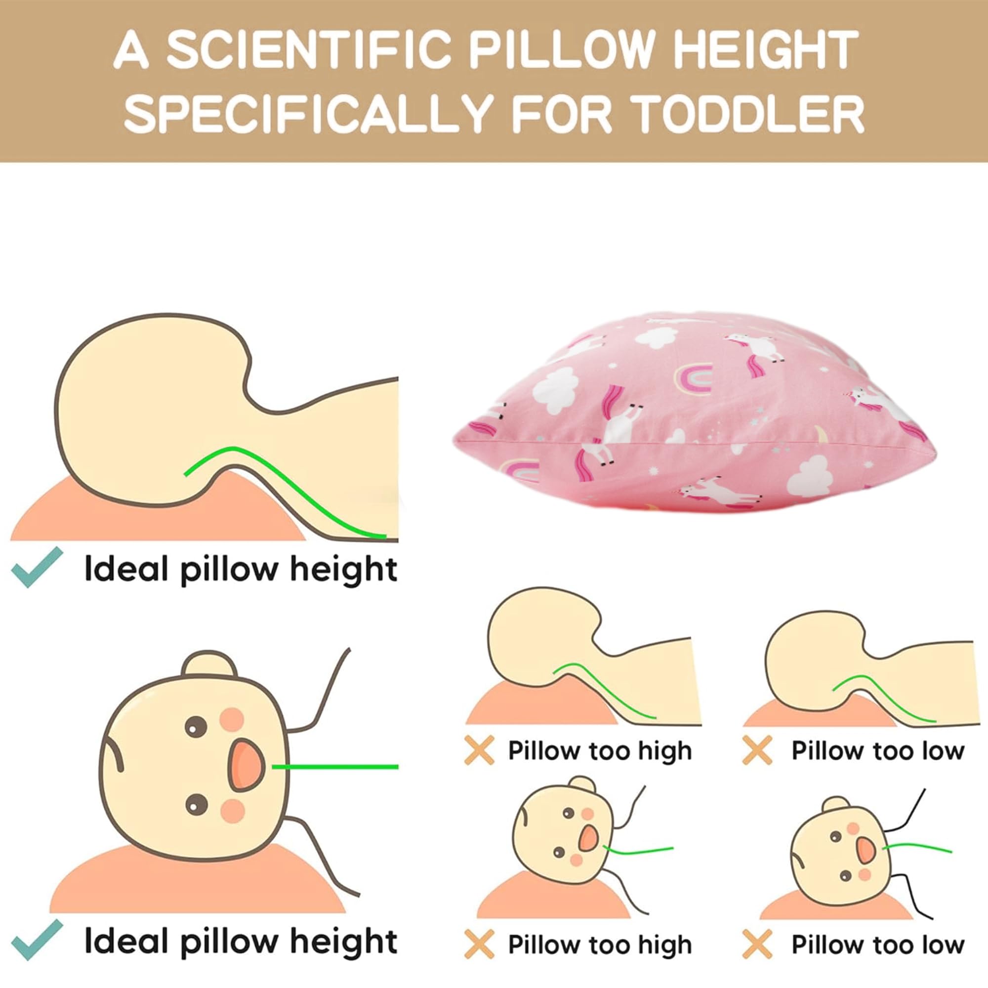 Soft Cotton Toddler Pillow 13