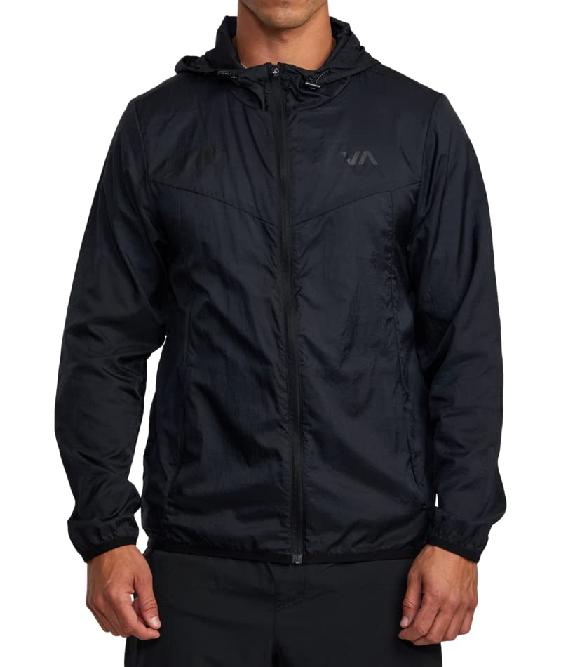 RVCA Men's Sport Zip Front Athletic Windbreaker Jacket - Lightweight Running & Outdoor Activewear for Hiking, Jogging, and Casual Wear