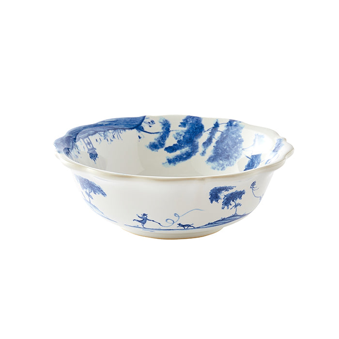Delft Blue Berry Bowl - Elegant Dutch Ceramic Fruit Serving Dish for Country Estates & Tea Parties - Perfect for Fresh Berries, Desserts & Entertaining Guests