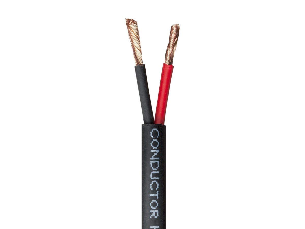 Monoprice Nimbus Series 14 AWG Speaker Wire - 2-Conductor CMP Rated UL Certified Color Coded 250ft Black - Perfect for Home Theater Systems and Professional Audio Installations