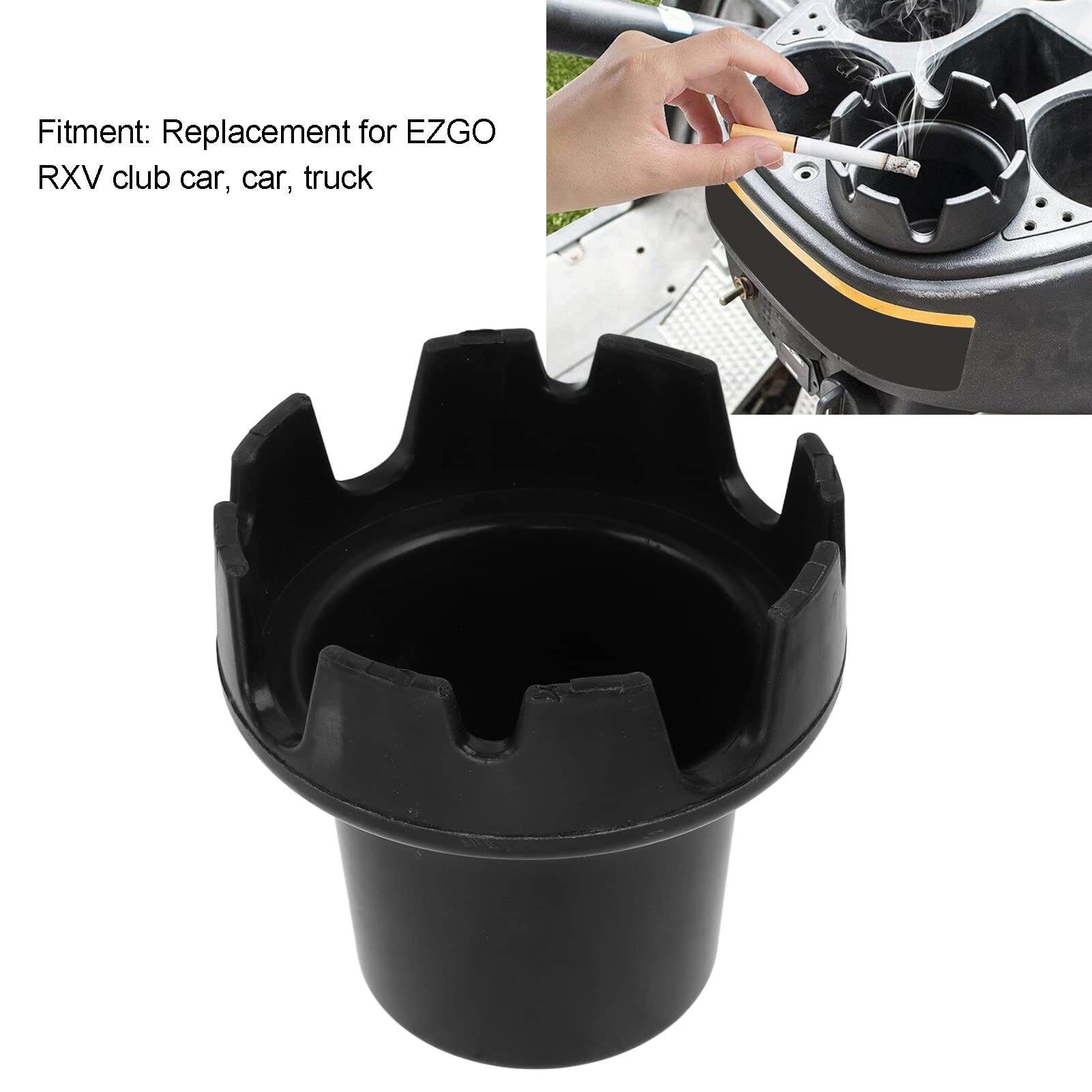 Universal Club Car Cup Holder Ashtray for Golf Carts & Trucks - Durable & Spill-Proof Design for Outdoor & Road Trips