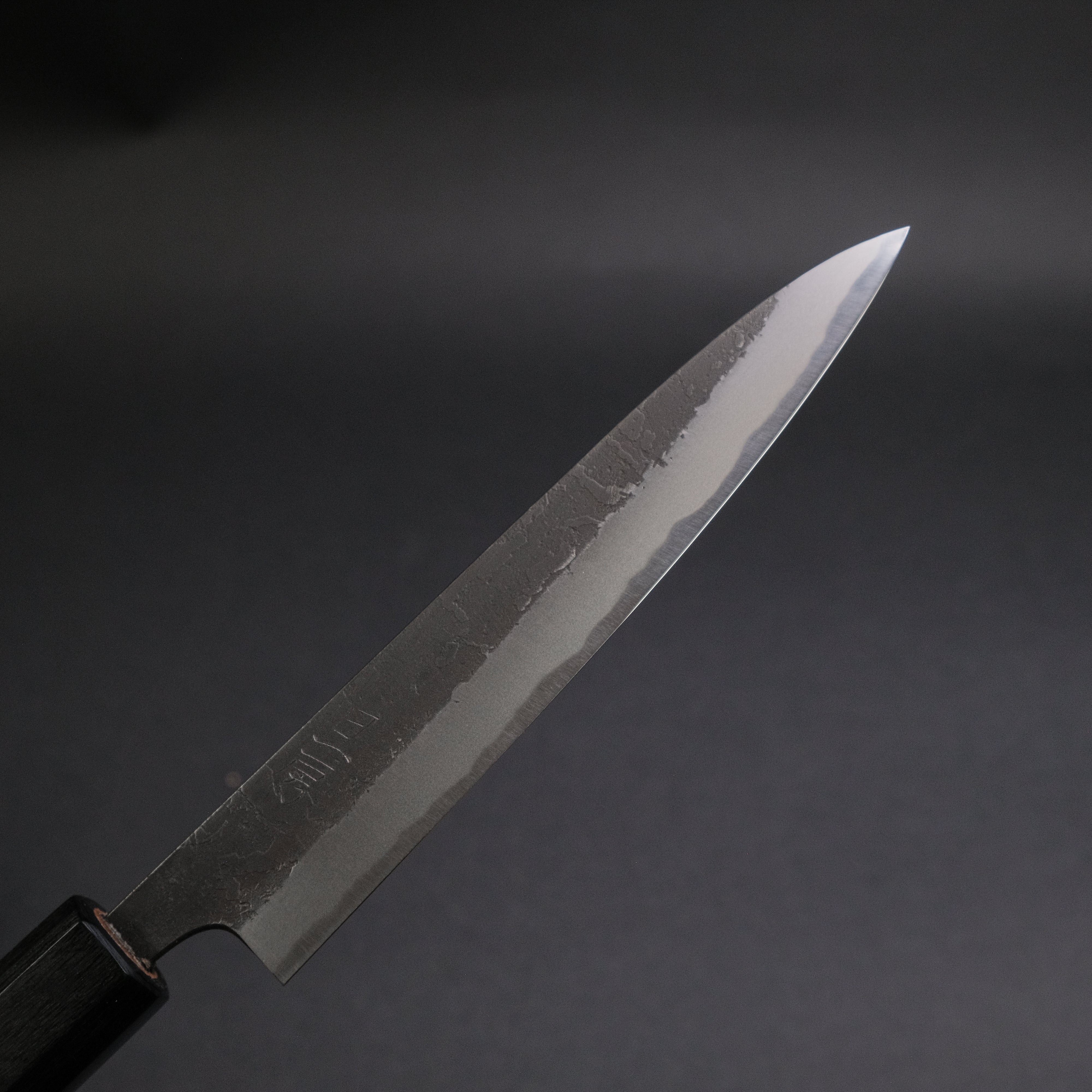 Premium Akifusa Wakui Kurouchi Nashiji Blue #2 Petty Knife 165mm - Handcrafted Japanese Chef Knife with Ebony Wood Handle - Perfect for Slicing, Dicing & Precision Cutting in Professional Kitchens & Home Cooking