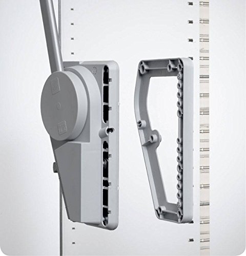 SuperLift Pull Down Closet Rod System - Grey Space Saving Wardrobe Organizer with Adjustable Side-Mounted Tensioners | Made in Italy | Perfect for Small Closets, Bedrooms & Apartment Storage Solutions