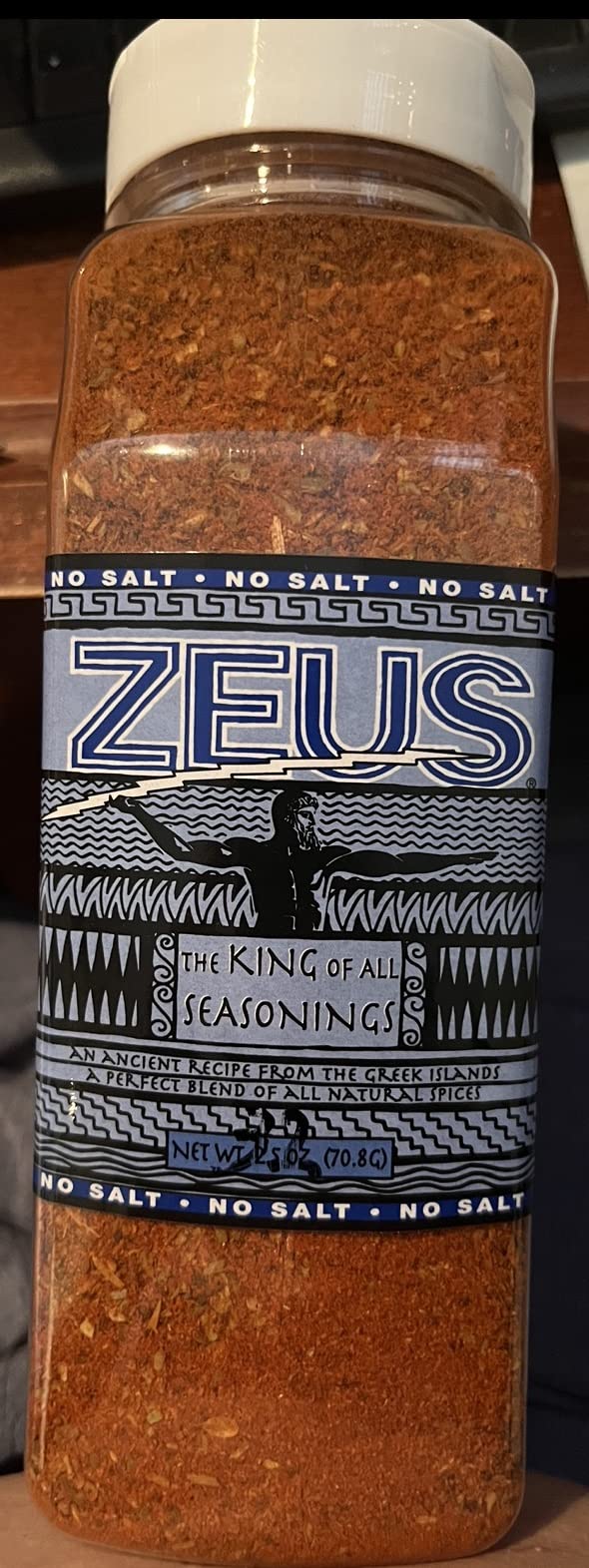 Zeus Salt-Free Traditional Greek Seasoning - Large 16oz | Authentic Mediterranean Herb Blend for Cooking, Grilling & Salads | Vegan & Gluten-Free Spice Mix