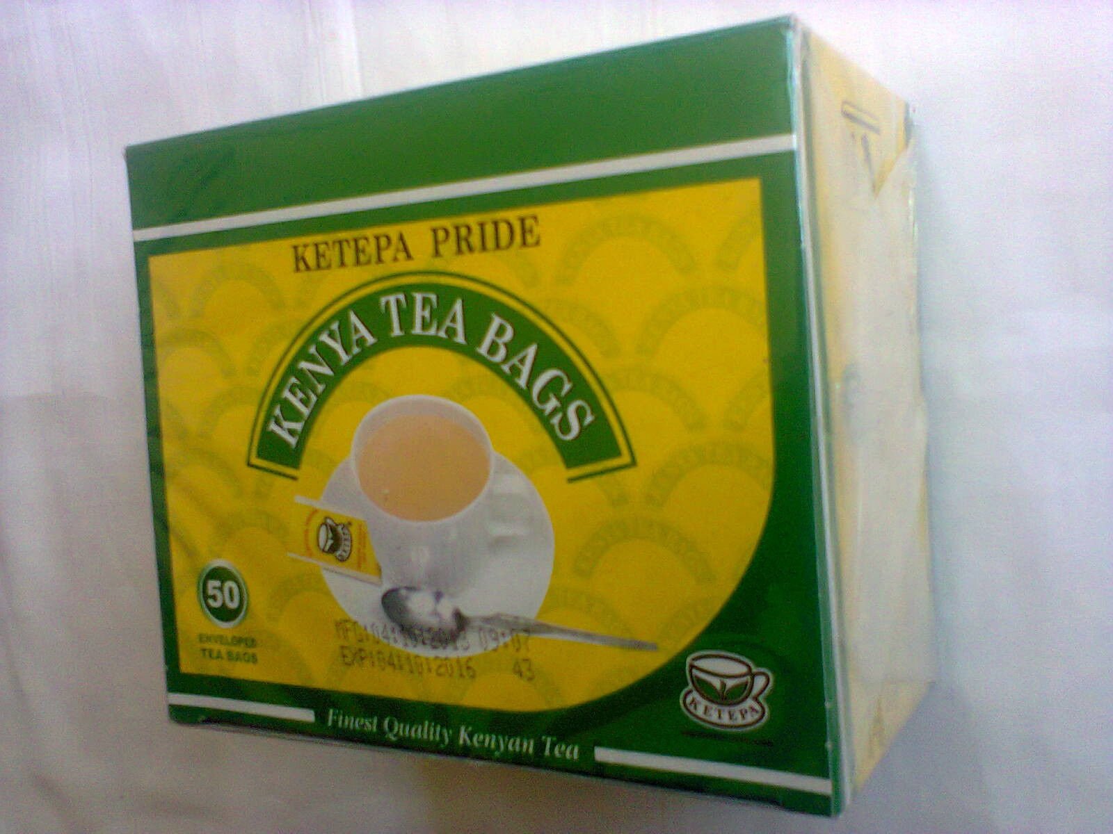 Premium Kenya Tea - Ketepa Pride Black Tea - 50 Count Enveloped Tea Bags for Morning Boost & Afternoon Relaxation