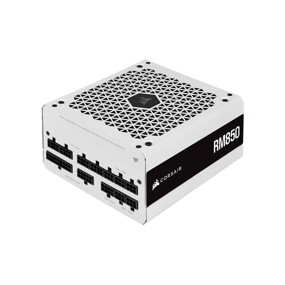 Corsair RM850 850W 80 Plus Gold Fully Modular Power Supply (White) - High Efficiency PSU for Gaming PC, Workstation & Home Office - 2021 Model