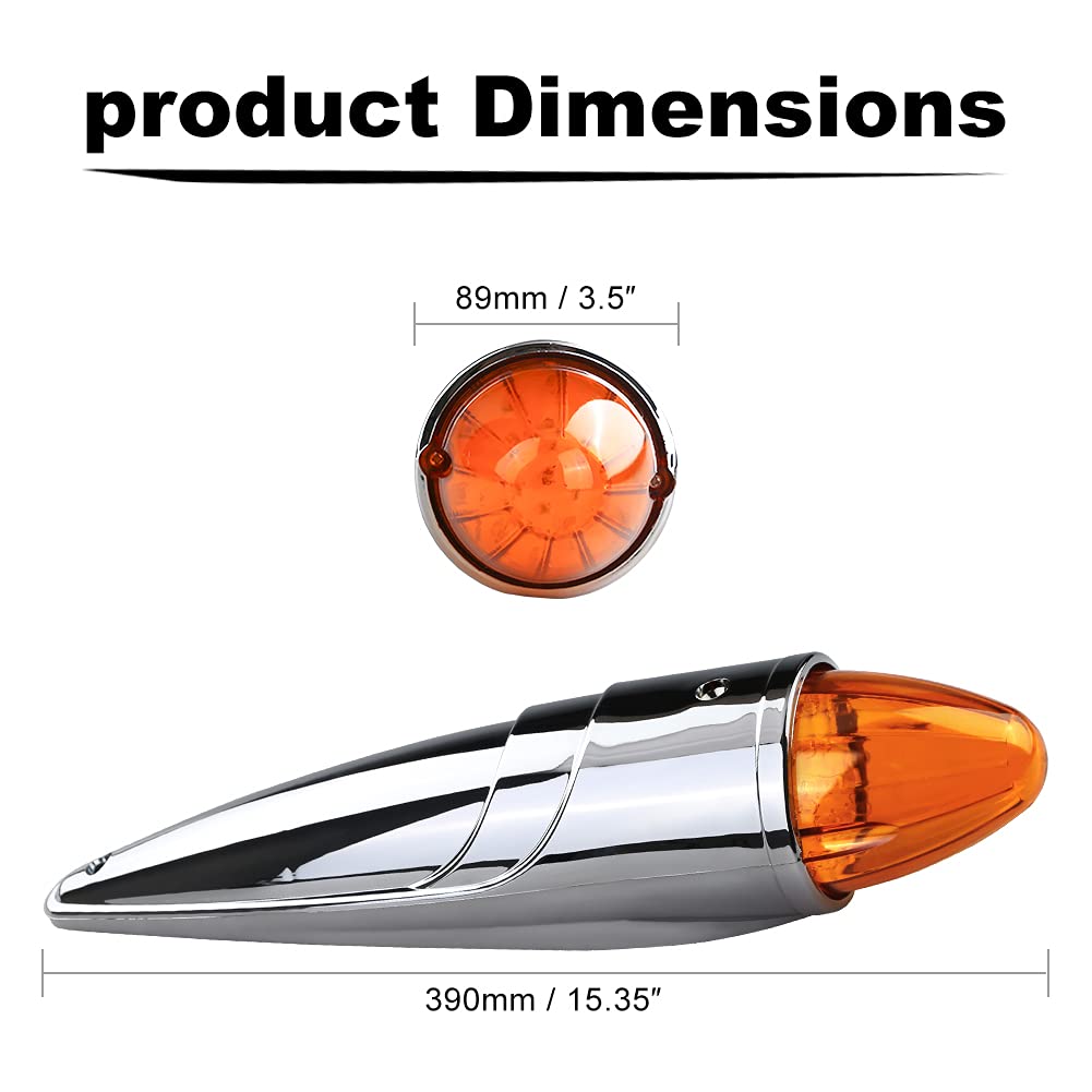 5PCS 17 LED Cab Marker Lights - Waterproof Amber Roof Running Lights for Heavy Duty Trucks (Kenworth, Peterbilt, Freightliner, Mack) - Durable Yellow Lens for Enhanced Visibility in Fog & Night Driving