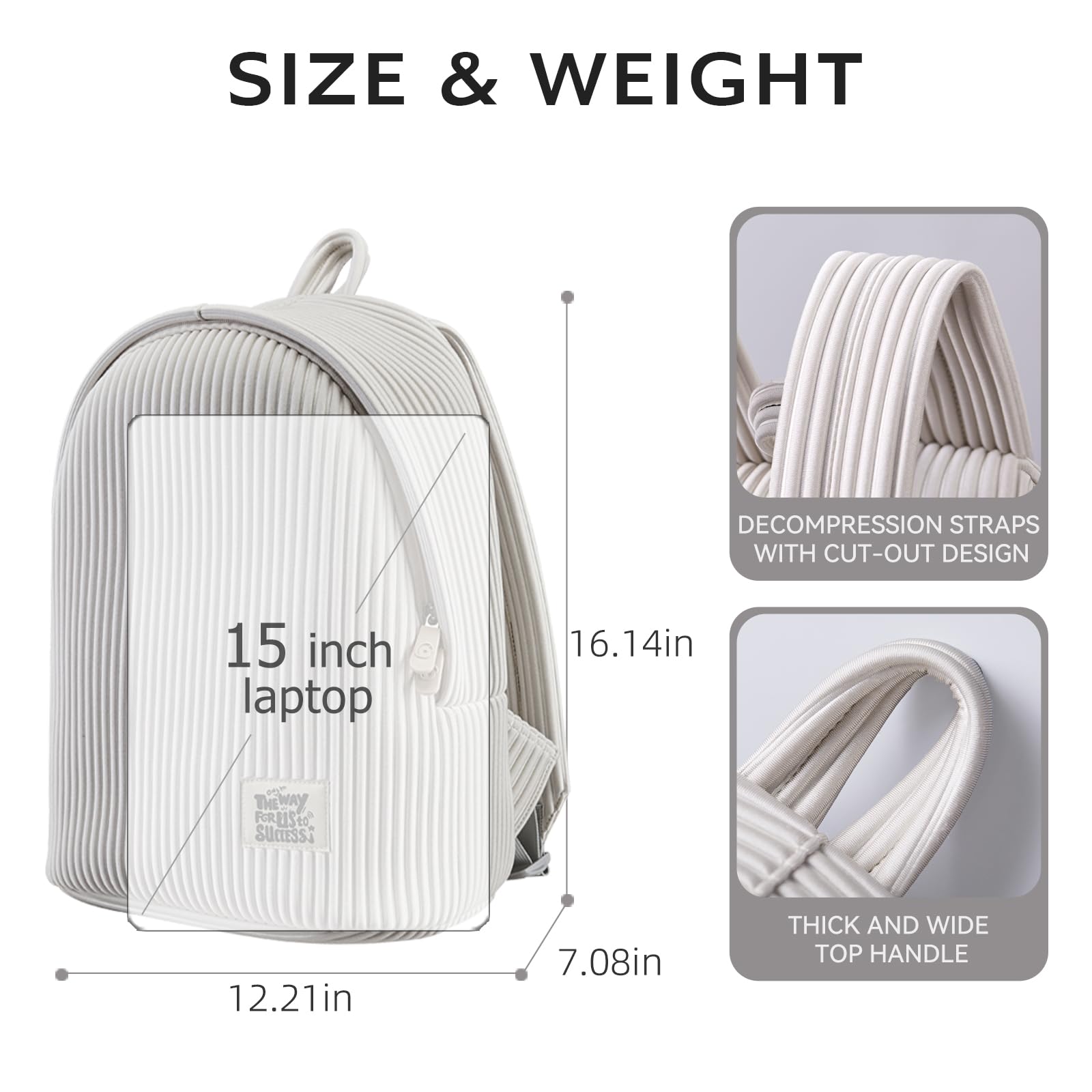 NO HOO Lightweight Laptop Backpack for Women & Men - Water-Resistant School, Travel & Work Backpack with USB Charging Port - Perfect for College, Office Commute & Business Trips
