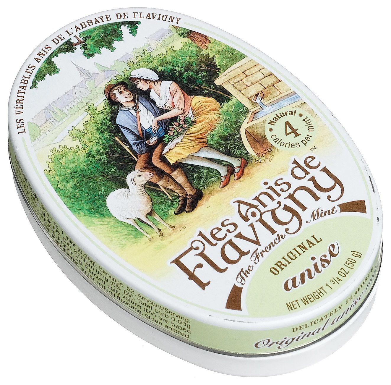 Les Anis De Flavigny French Anise Mints - 1.75-Ounce Tins (Pack of 8) | Natural Breath Freshener & Digestive Aid | Perfect for After Meals, Travel & Office Use