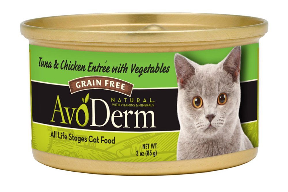 Avoderm Grain-Free Tuna, Chicken & Vegetable Wet Cat Food - 3 Ounce Cans, High Protein for Adult Cats - Perfect for Picky Eaters & Indoor Cats