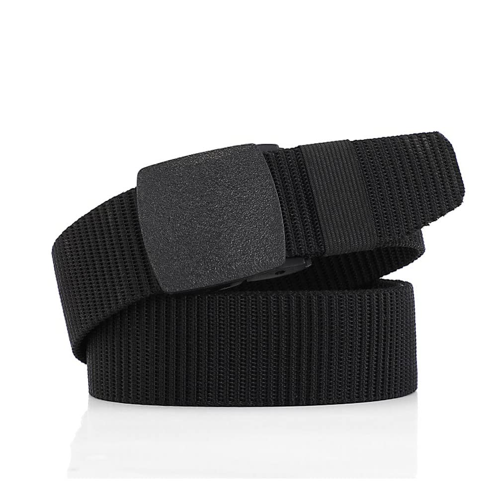 3-Pack Nylon Web Slide Belt with Plastic Buckle - Adjustable Canvas Belt for Travel, Outdoor & Casual Wear | Durable & Lightweight for Hiking, Work & Everyday Use