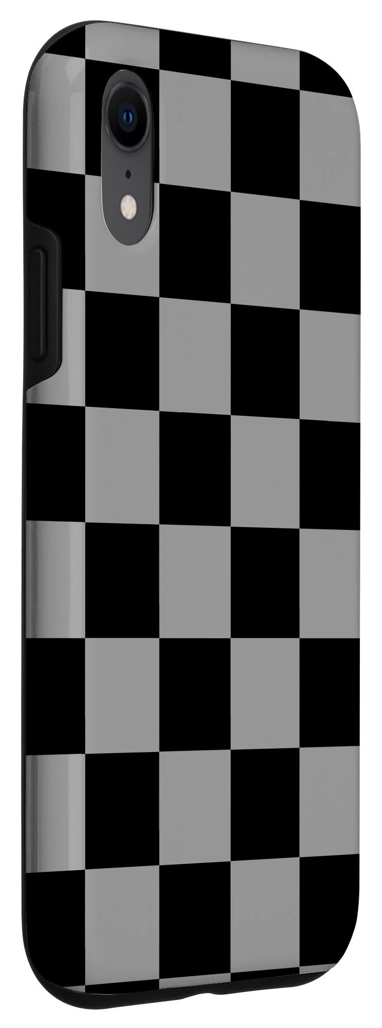 iPhone XR Checkered Black and Gray Checkerboard Phone Case - Durable Protective Cover for Everyday Use, Travel & Work