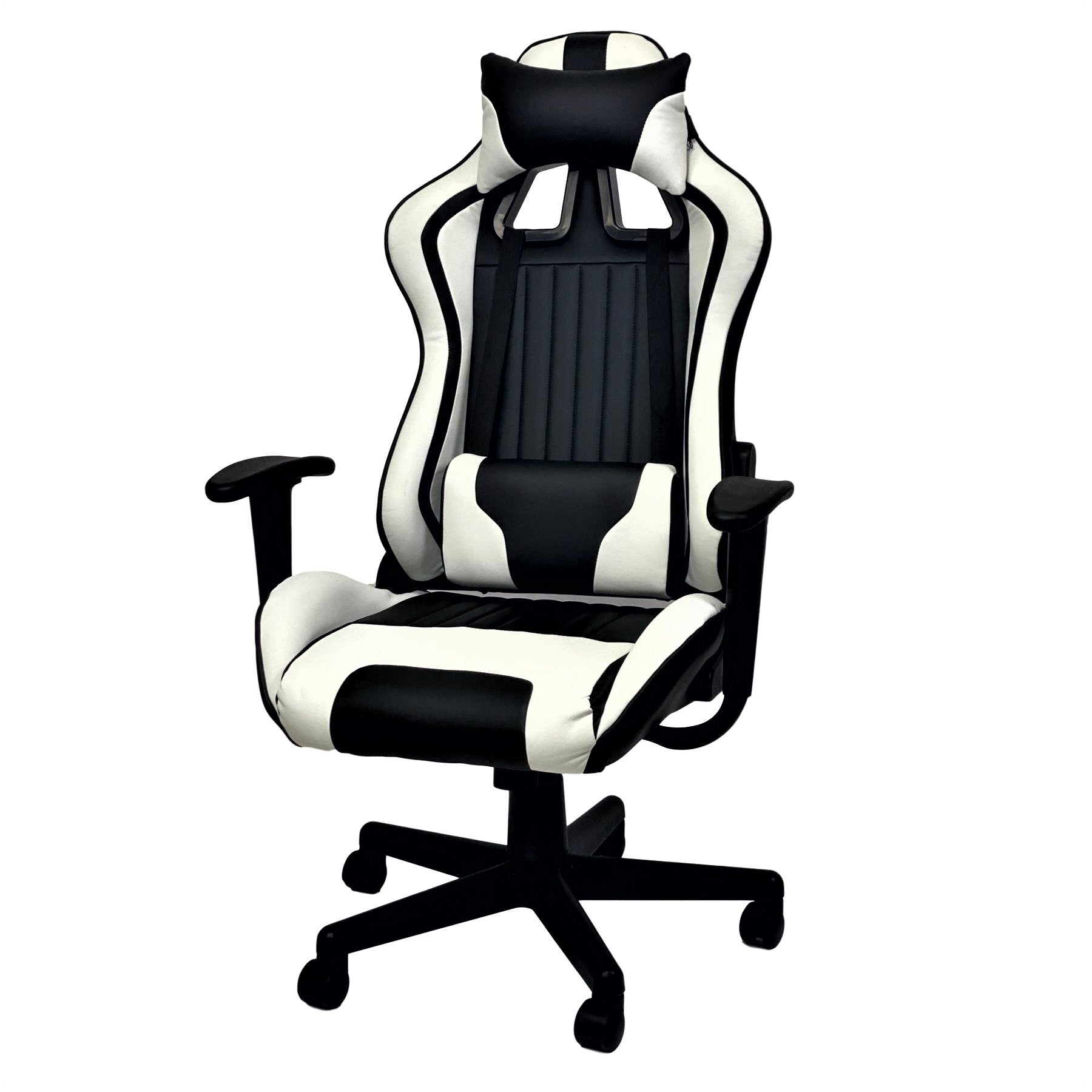 TITAN X SERIES 1063 Ergonomic Gaming Chair - Black & White - High Back Racing Style with Lumbar Support - Perfect for PC, Console Gaming & Home Office