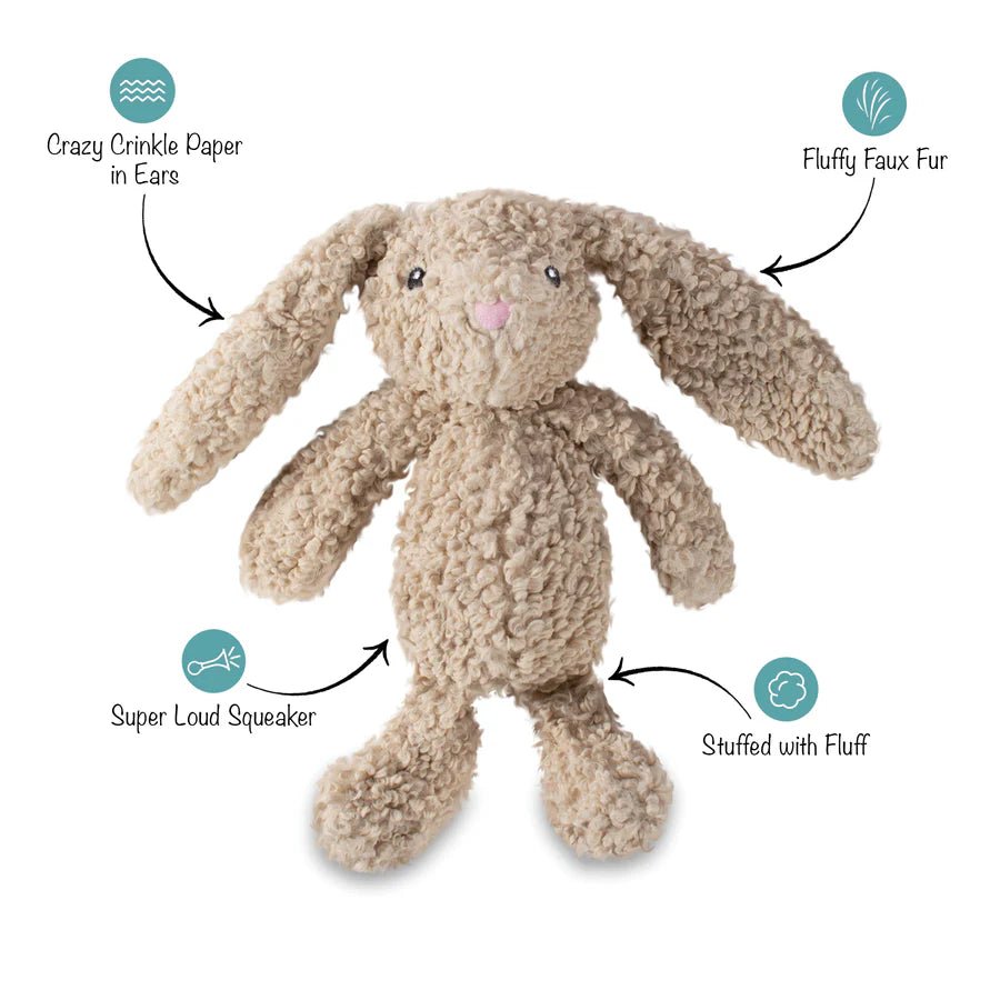 Honey Bunny Soft Plush Dog Toy - Cute & Durable Chew Toy for Small & Medium Dogs - Perfect for Playtime, Training & Cuddling - Ideal for Indoor & Outdoor Use