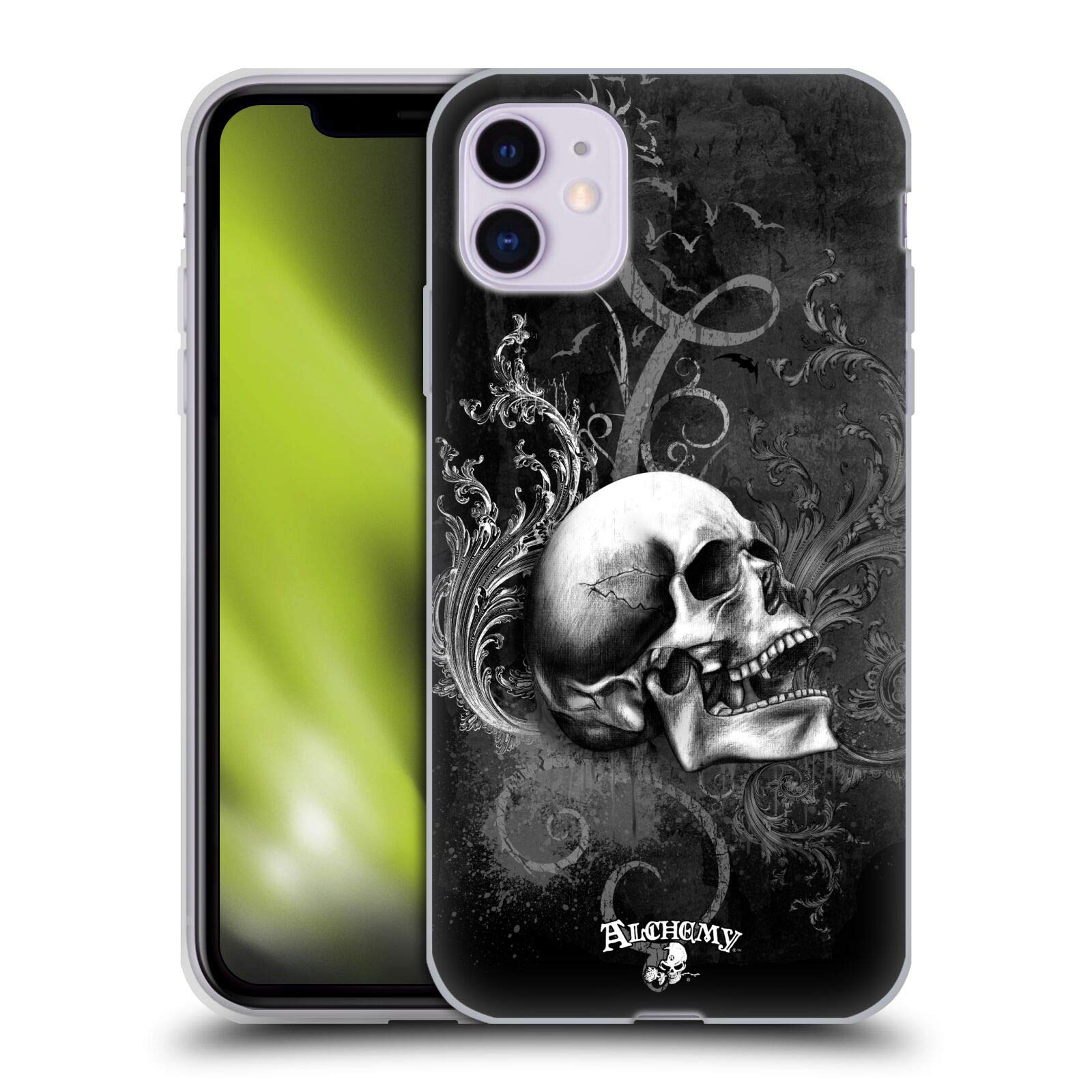 Alchemy Gothic De Profundis Skull Soft Gel Phone Case for Apple iPhone 11 - Officially Licensed Gothic Art Design - Perfect for Halloween, Gothic Fashion & Alternative Lifestyle