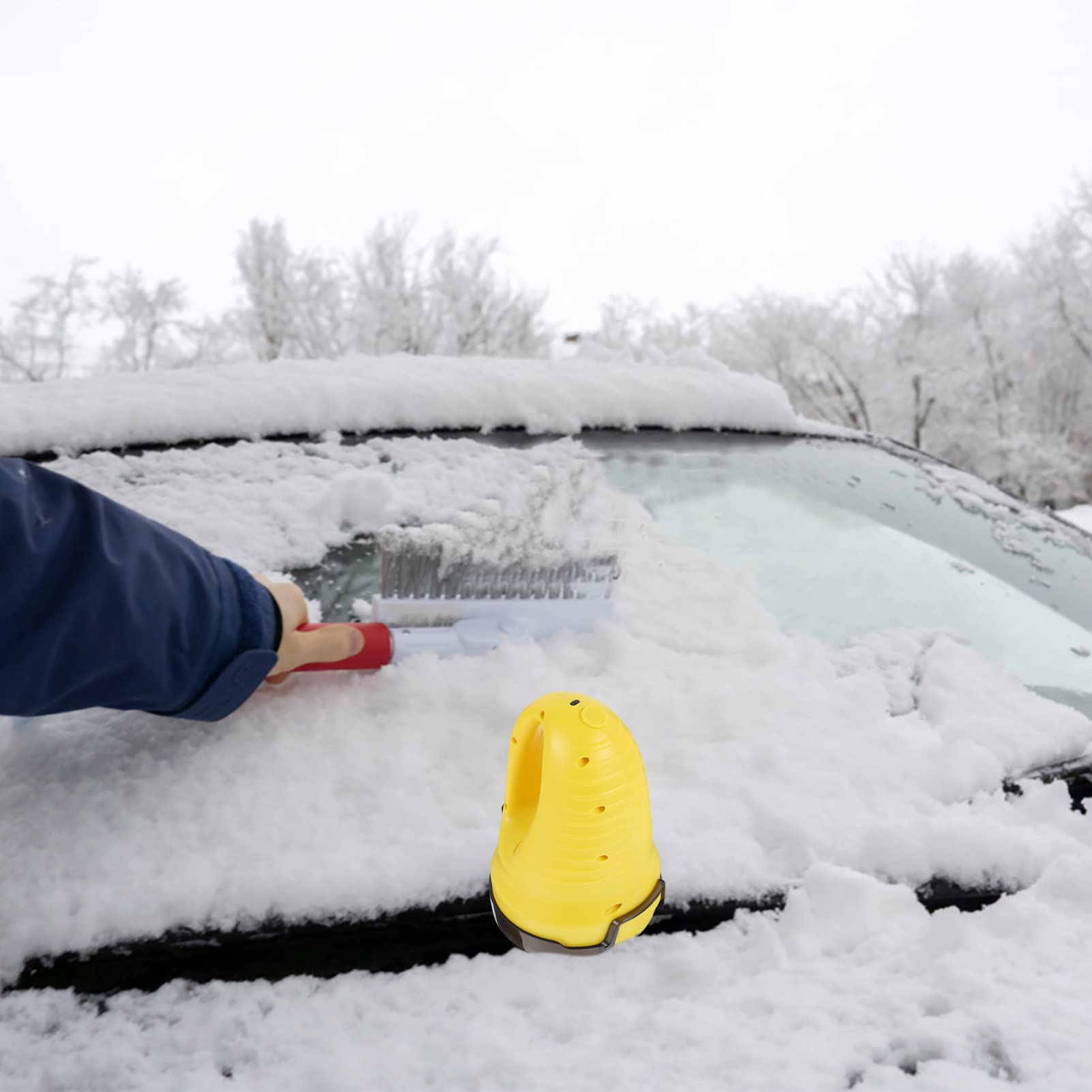 BESPORTBLE Heated USB Ice Scraper for Car Windshield - 3-in-1 Snow Remover Tool with ABS Handle - Winter Auto Accessories for Quick Snow & Ice Removal (Perfect for Cold Mornings & Winter Road Trips)