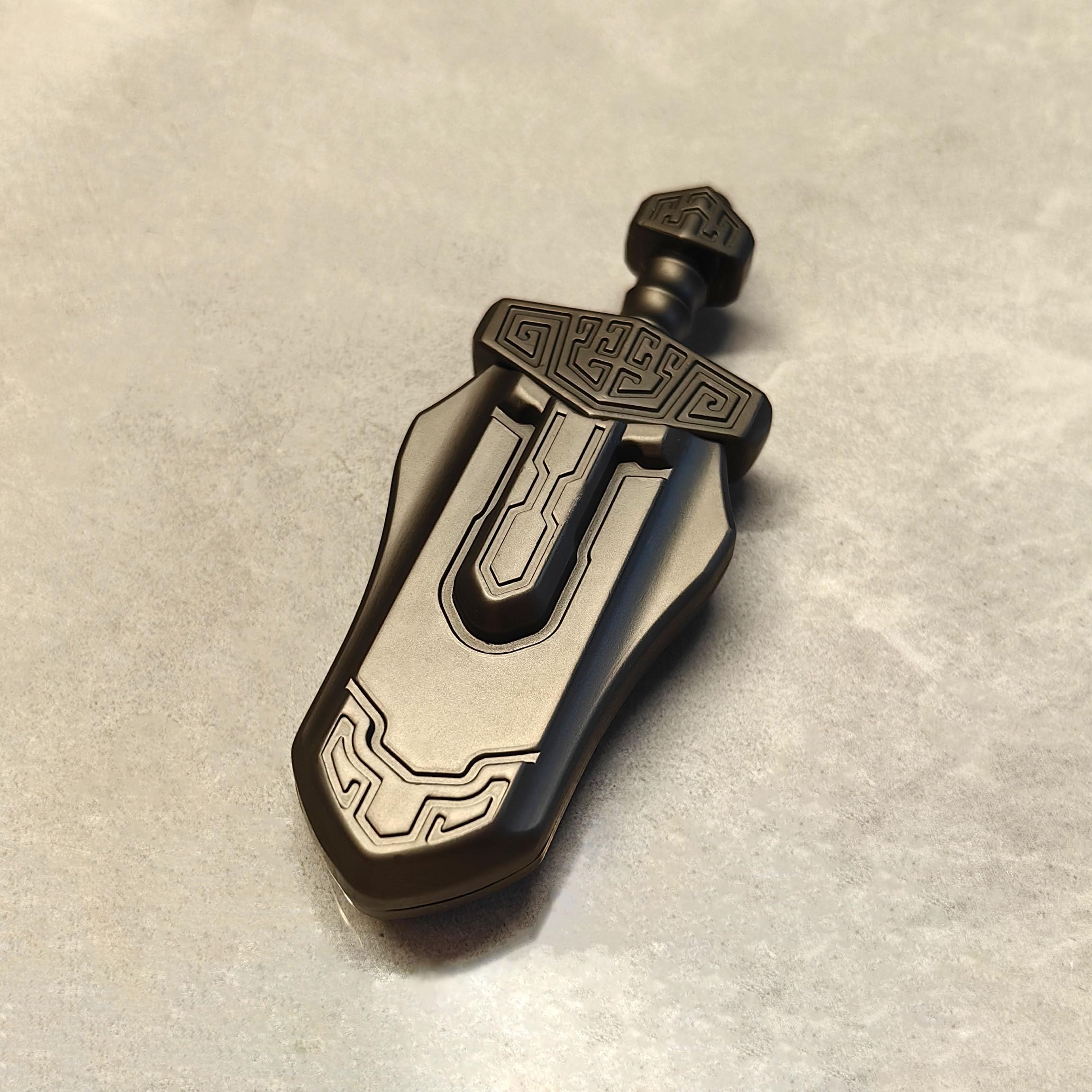 Magnetic EDC Sword Fidget Slider Toy - Stress Relief & Anti-Anxiety Metal Desk Toy for Adults, Office & Home Use (Grey) | Perfect for ADHD, Focus & Relaxation
