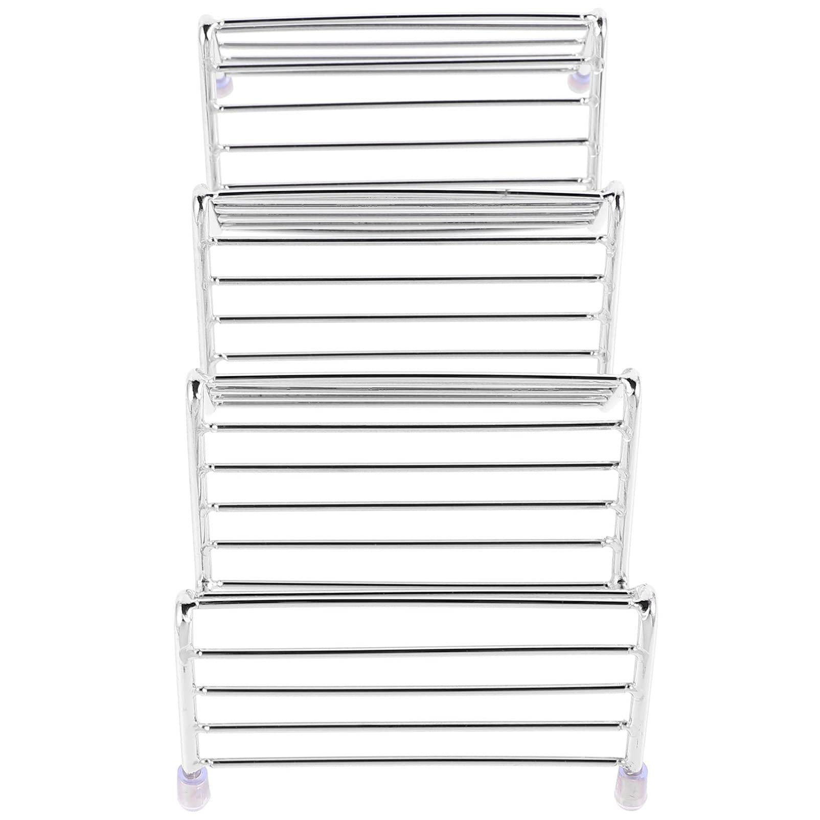 Stainless Steel Taco Holder Stand - 3 Grid Decorative Serving Tray for Tacos, Tortillas & Mexican Pancakes | Durable Metal Taco Rack for Restaurants, Kitchens & Party Serving | Perfect for Cinco de Mayo, BBQs & Taco Tuesday Gatherings