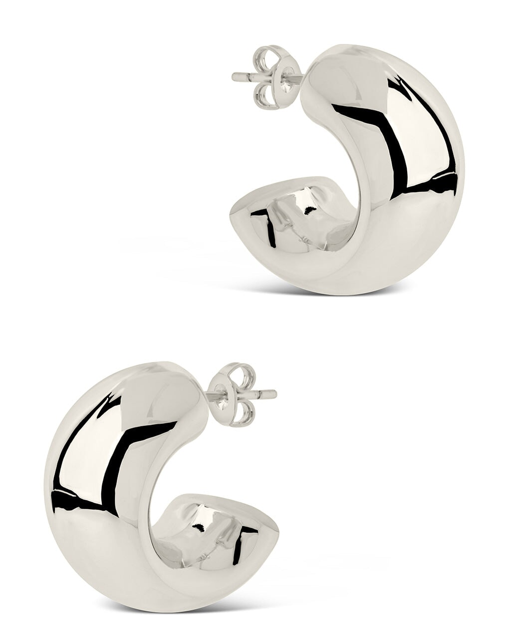 Marley Polished Chunky Hoop Earrings for Women - Gold & Silver Fashion Jewelry - Perfect for Parties, Work & Everyday Wear