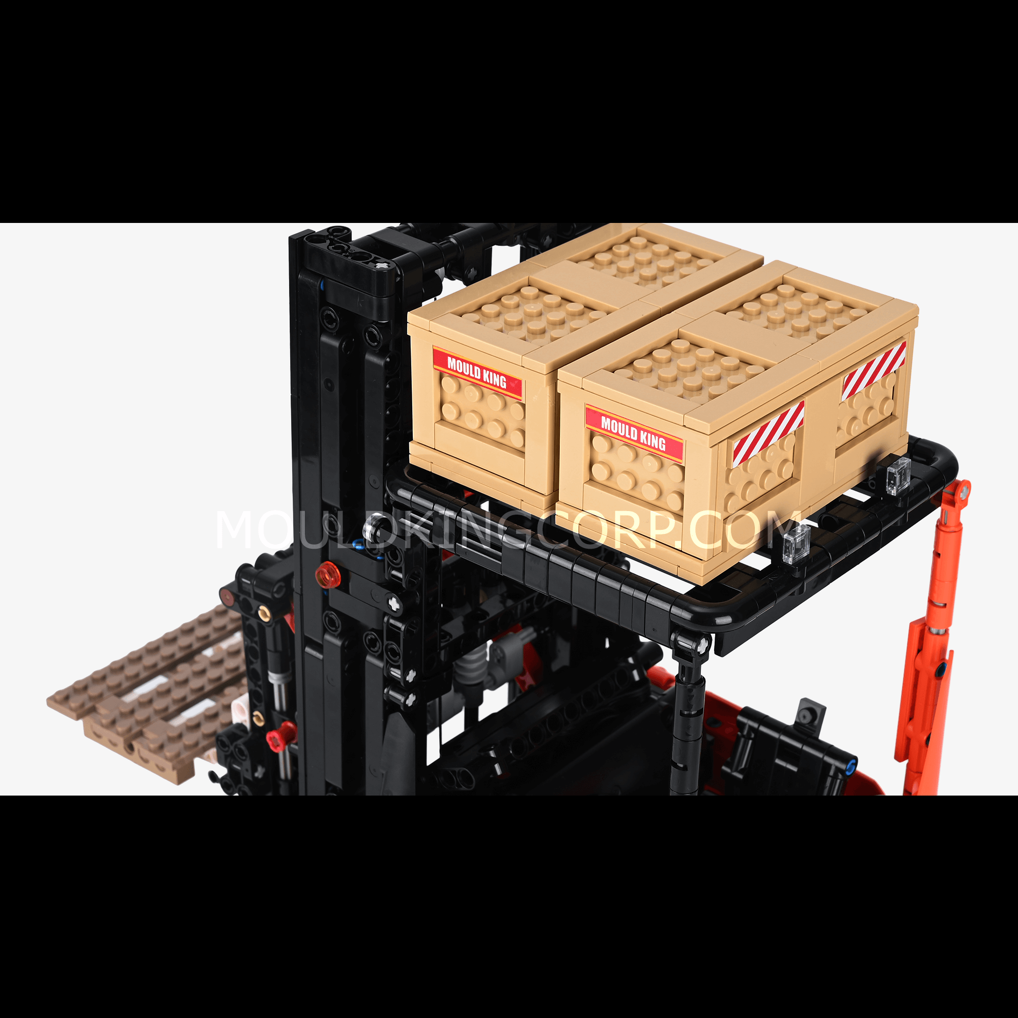 MOULD KING 17041 Remote Control Forklift Building Kit - 1,506 Piece STEM Toy Construction Set for Kids & Adults | DIY Engineering Model for Home, Office & Playroom Display
