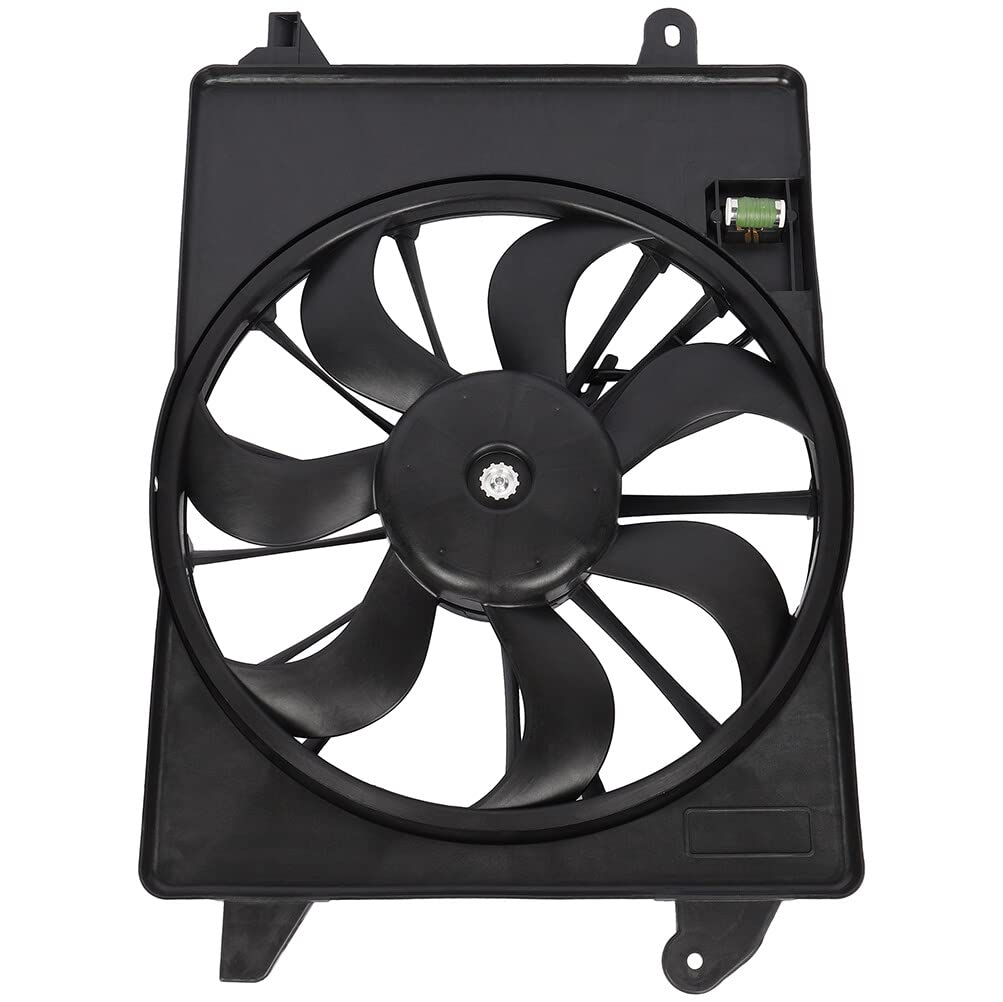 SCITOO 622550 Radiator Cooling Fan Replacement for Chrysler 300 Dodge Challenger Charger 2009-2018 - Perfect for Engine Overheating Prevention & Summer Driving