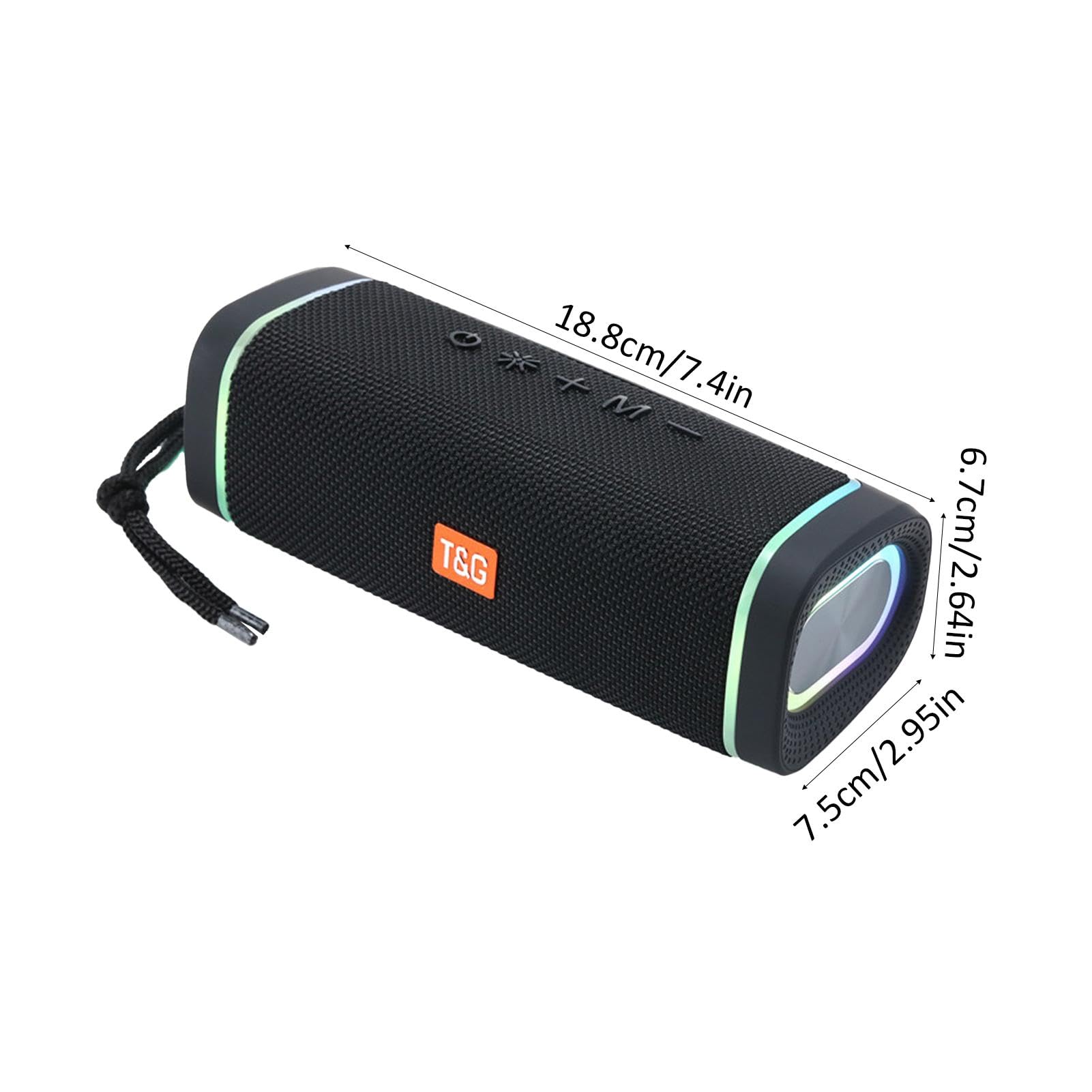 Aizuoni Wireless Bluetooth Speaker - Portable Waterproof Dustproof Outdoor Speaker with Rechargeable Battery & Carrying Strap - Perfect for Hiking, Camping, Beach, Pool Parties & Backyard BBQs