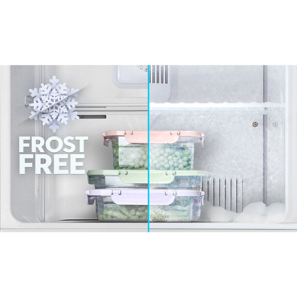 TCL 338L Top Mount Refrigerator P362TMW - Energy Efficient Freezer with Adjustable Shelves, Perfect for Apartments, Dorms & Small Kitchens