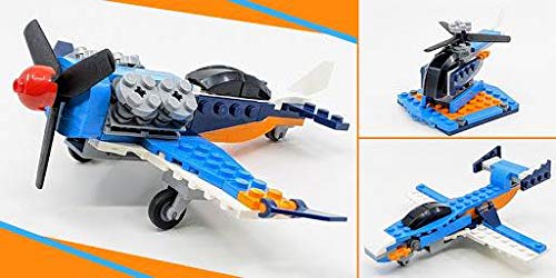 LEGO Creator 3in1 Propeller Plane 31099 Building Kit (128 Pieces) - Airplane Toy for Kids, STEM Learning, Creative Play & Gift Idea for Boys & Girls Ages 6+ | Fun Indoor Activity & Travel Companion