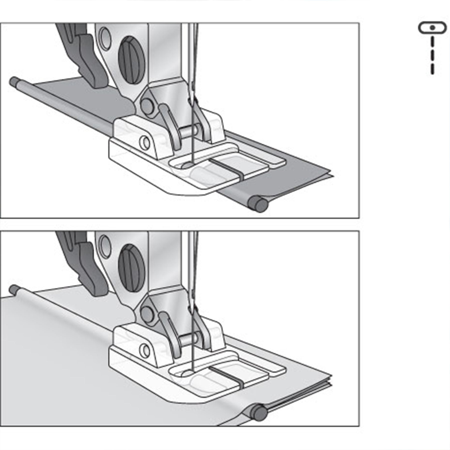 Pfaff Piping Foot for Sewing Machines - Professional Bias Binding & Corded Piping Attachment - Perfect for Quilting, Upholstery & Home Decor Projects