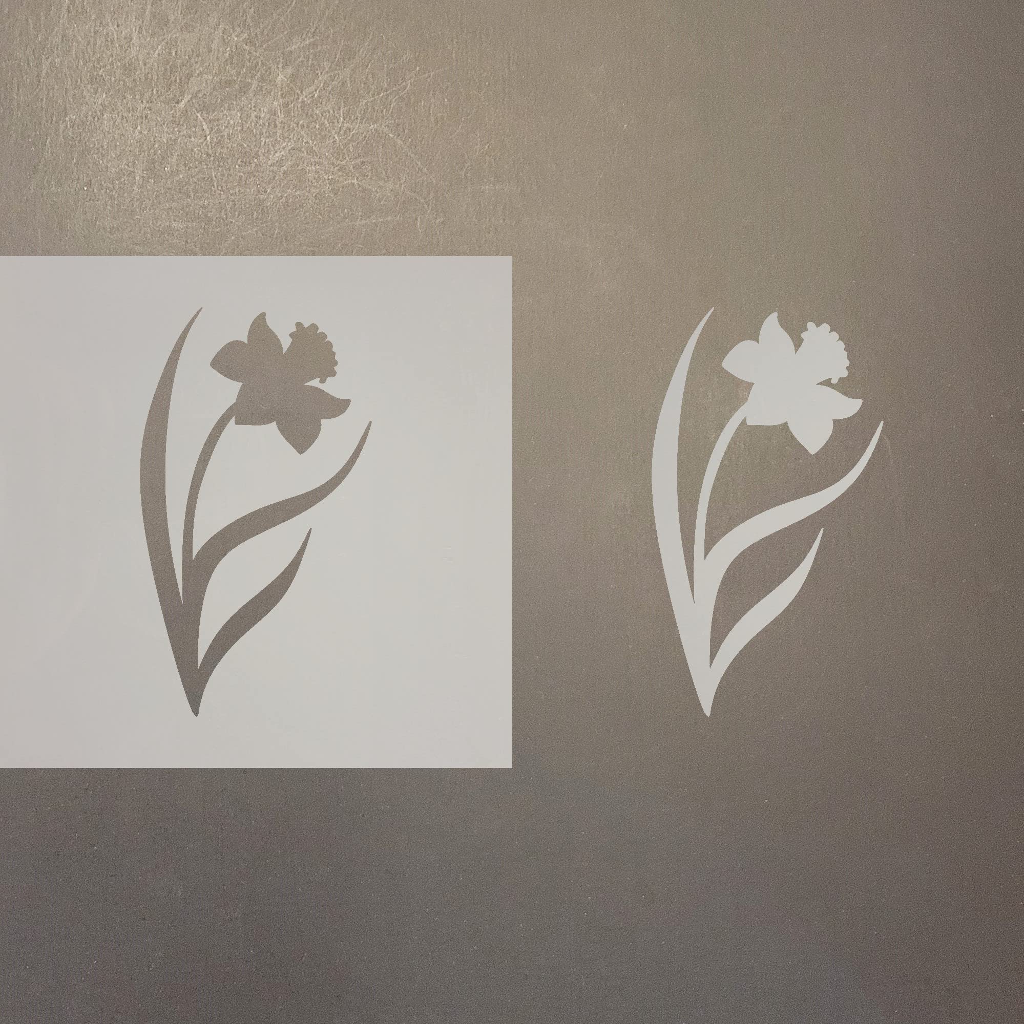 Daffodil Reusable Mylar Stencil - 4 Inch DIY Art Craft Supplies for Scrapbooking, Card Making & Home Decor