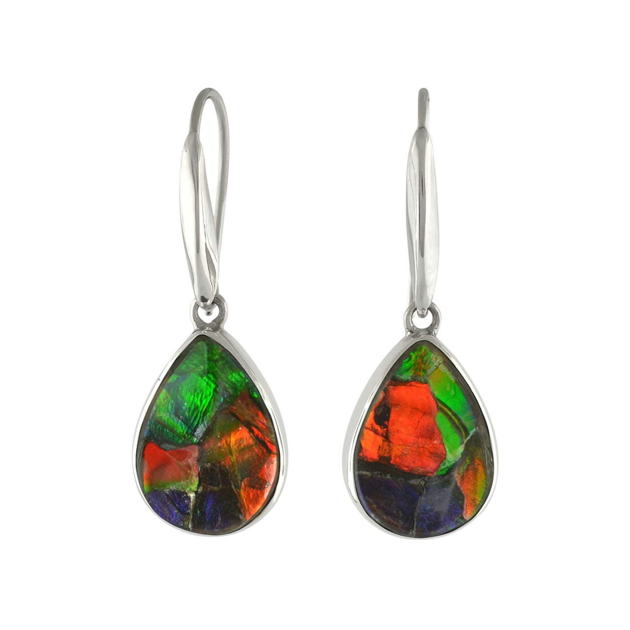 Starborn Ammolite Earrings for Women – Natural Gemstone Dangle Earrings, Elegant Gift for Her – Perfect for Parties, Weddings & Special Occasions