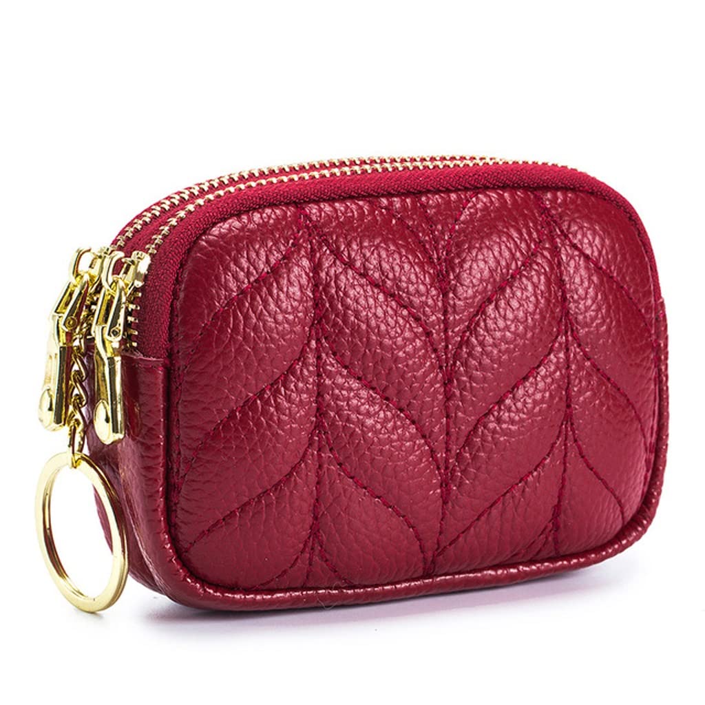Women's Mini Coin Purse with Double Zipper - Compact Lipstick & Earphone Organizer - Keychain Wallet for Change & Coins (11.6x8x3cm) - Perfect for Travel, Gym & Everyday Essentials (Color: E)