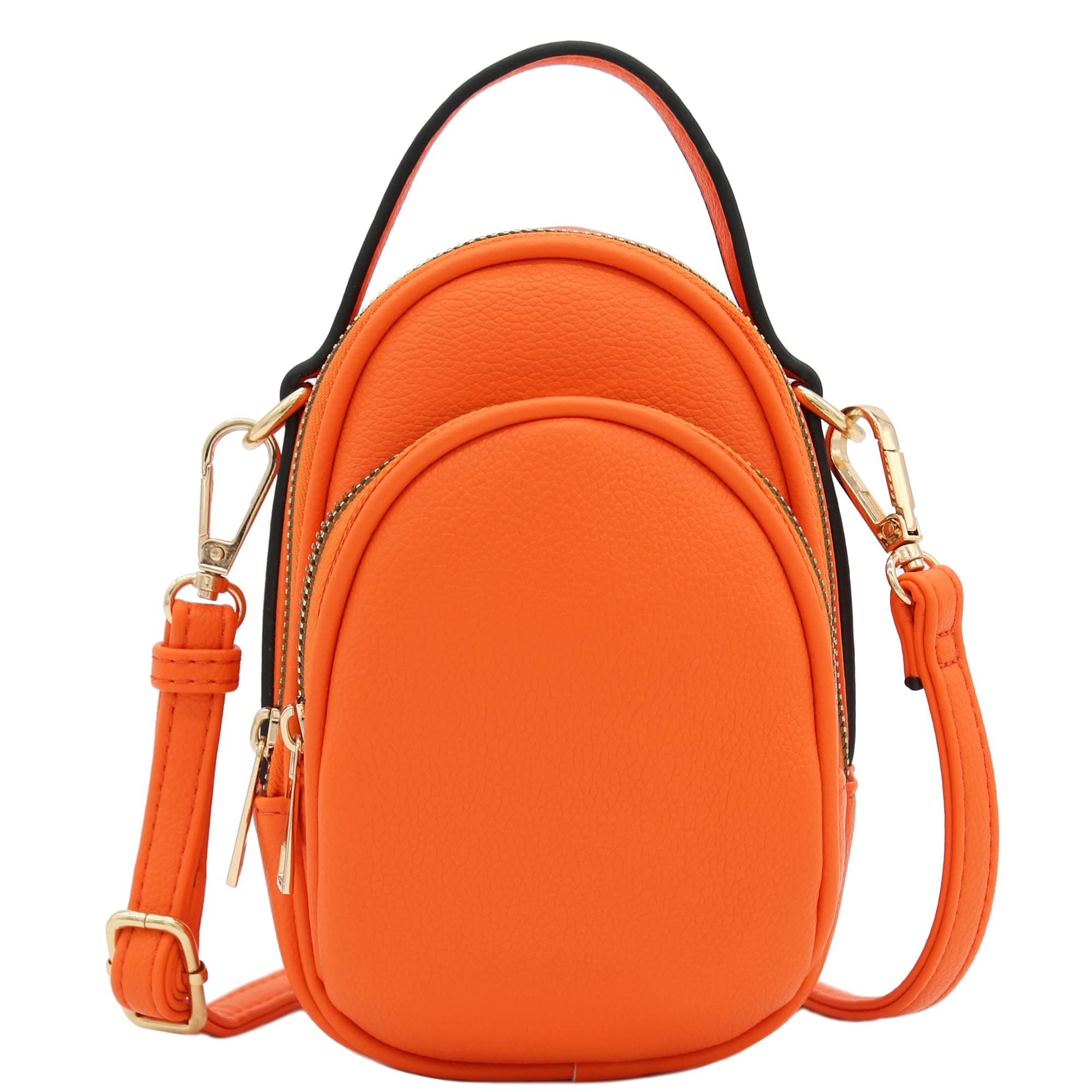 Stylish Two Compartment Mini Oval PU Leather Crossbody Bag for Women - Perfect for Travel, Shopping & Everyday Use