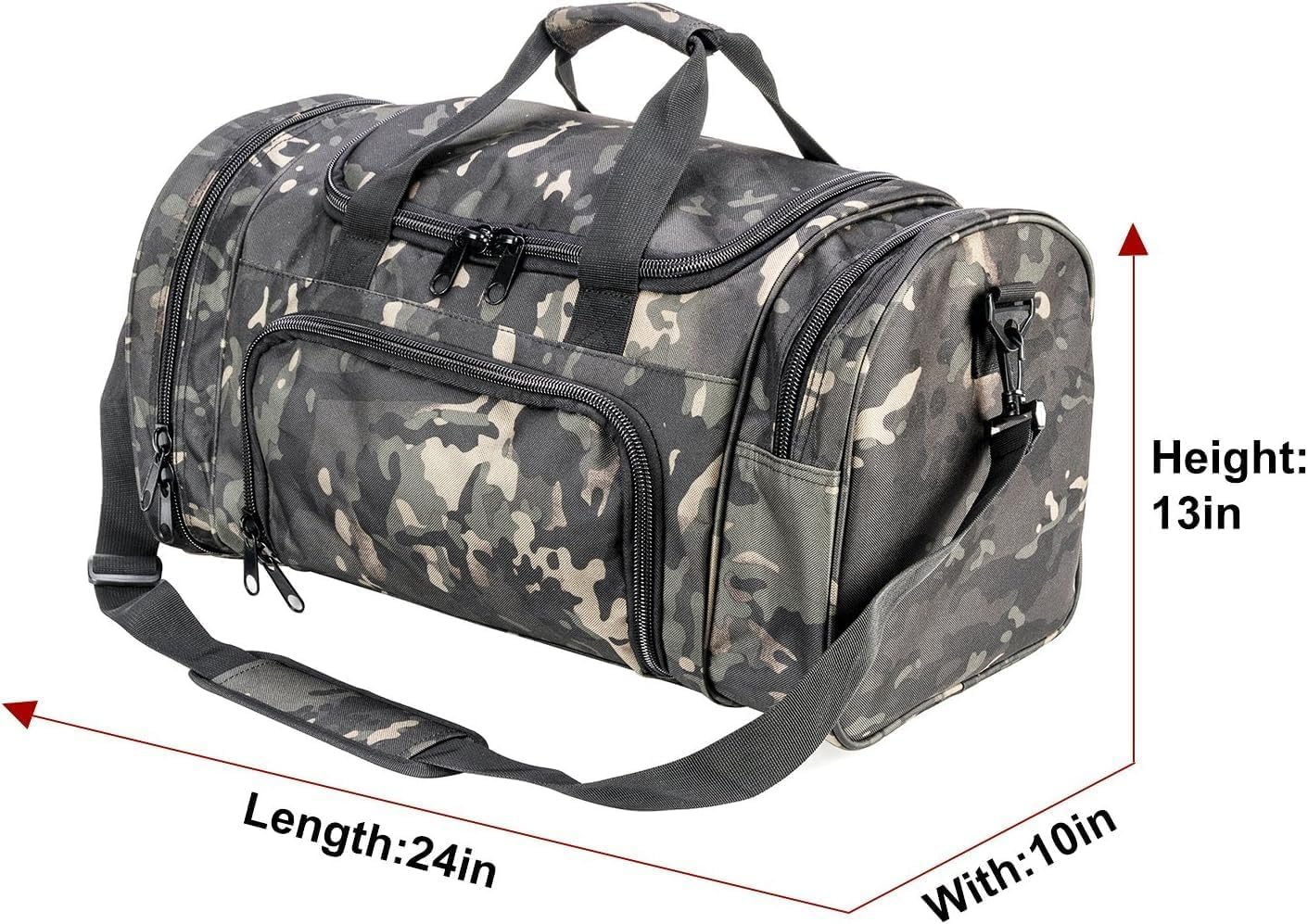 Tactical Duffle Bag with Shoe Compartment - Gym & Travel Gear for Men & Women