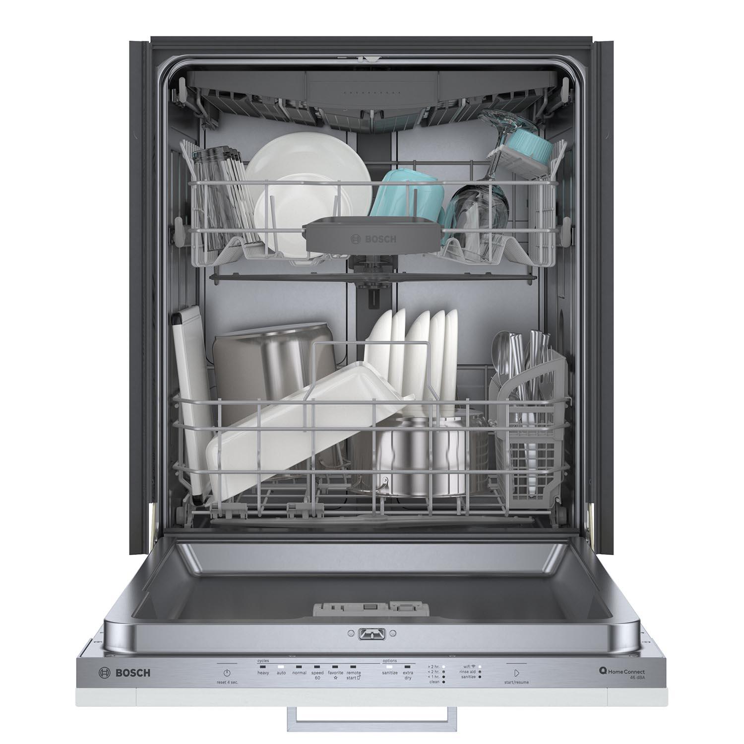 Bosch 24 Inch Smart Dishwasher with Home Connect | Custom Panel Ready | 3rd Rack | SHV53CM3N | Perfect for Modern Kitchens & Large Families