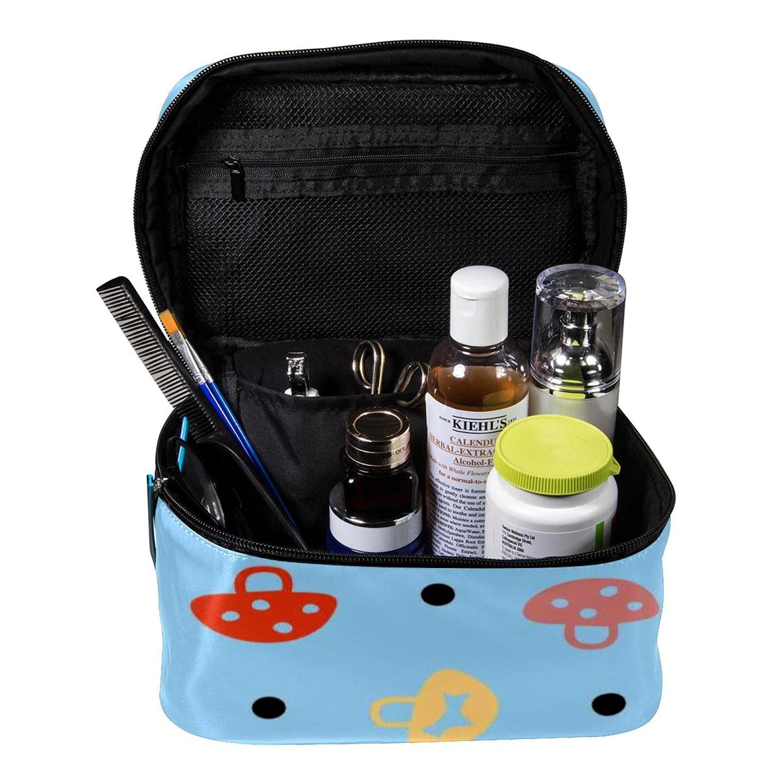 Cute Mushroom Cosmetic Bag for Women - Travel Makeup Organizer for Girls