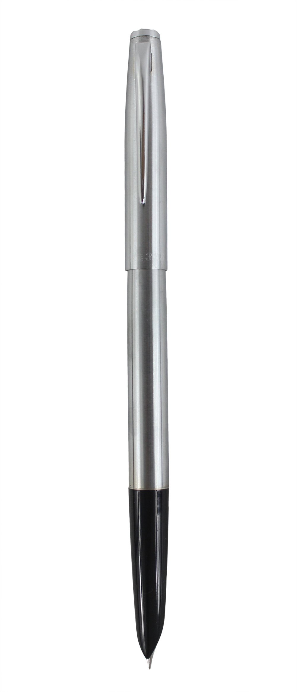 Slim Fountain Pen Fine Nib - Elegant Silver Writing Pen for Office & Gifts