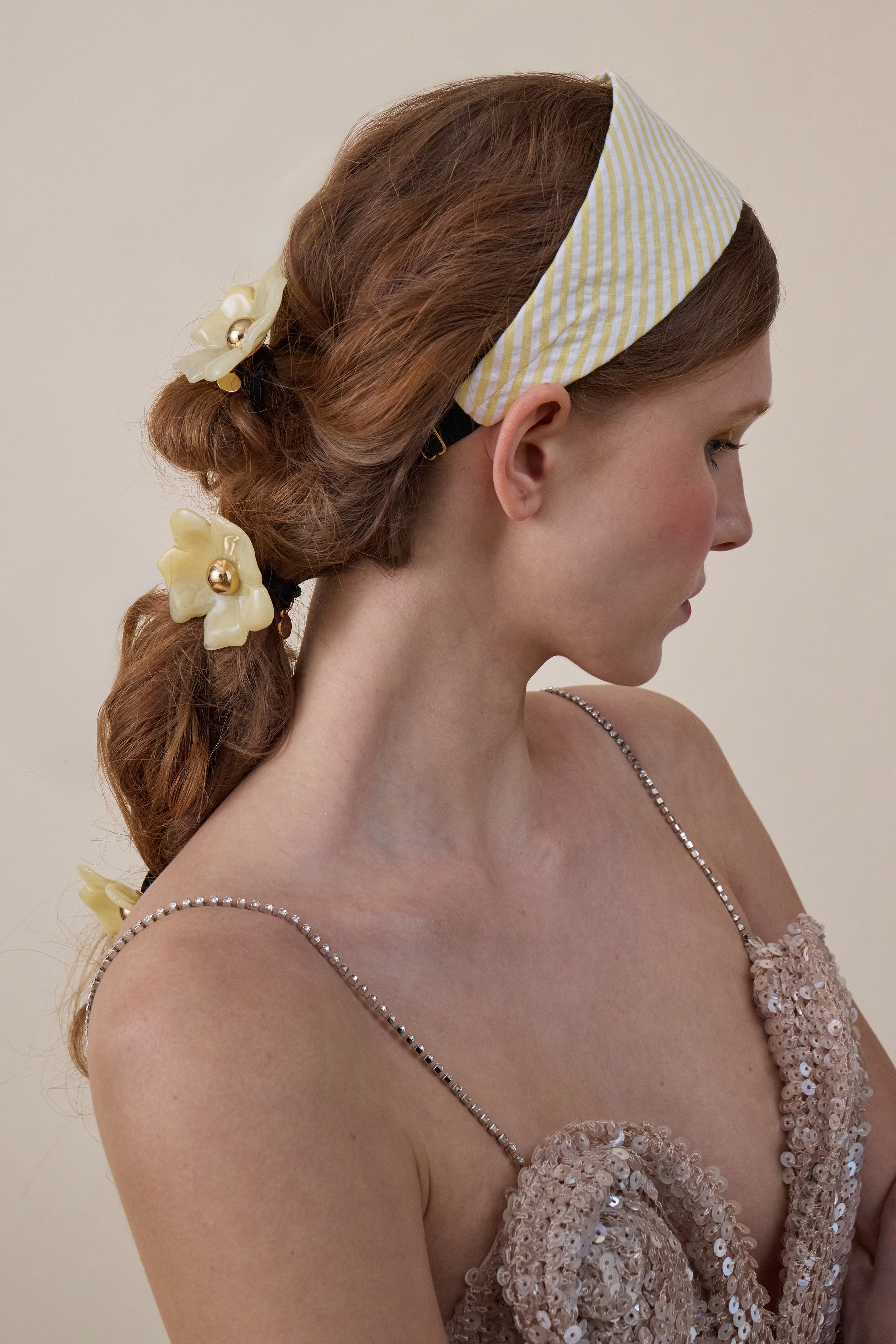 Annika Seersucker Headwrap - Stylish Summer Hair Accessory for Women, Beach Cover Up, Sun Protection Scarf - Perfect for Vacations, Pool Parties & Outdoor Activities