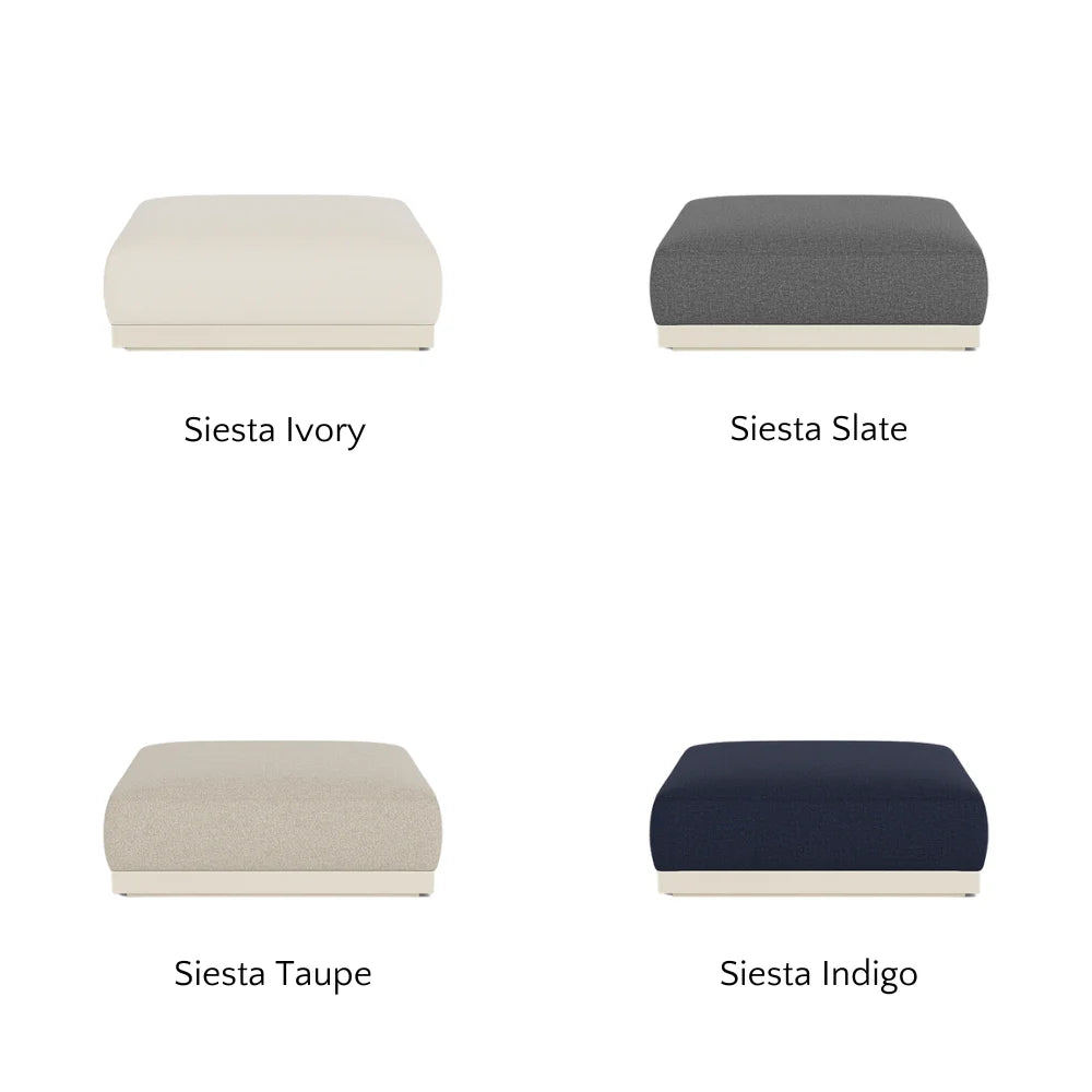 Amalfi Outdoor Ottoman - Waterproof & Weather-Resistant Patio Furniture with Storage - Perfect for Garden, Deck, Poolside, and Backyard Relaxation
