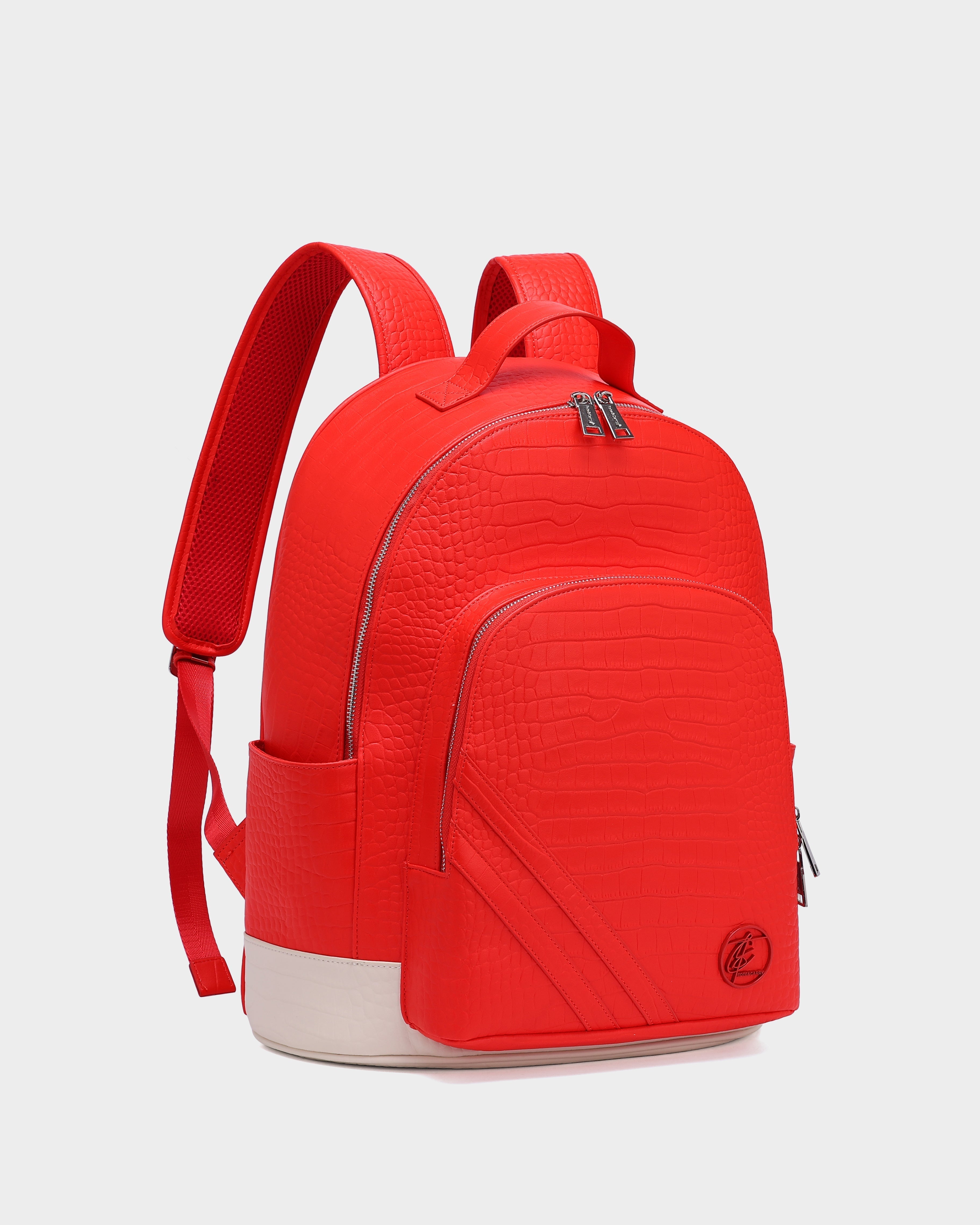 Premium Red Leather Backpack for Men & Women - Durable Travel Laptop Bag with USB Charging Port - Perfect for Work, School & Outdoor Adventures