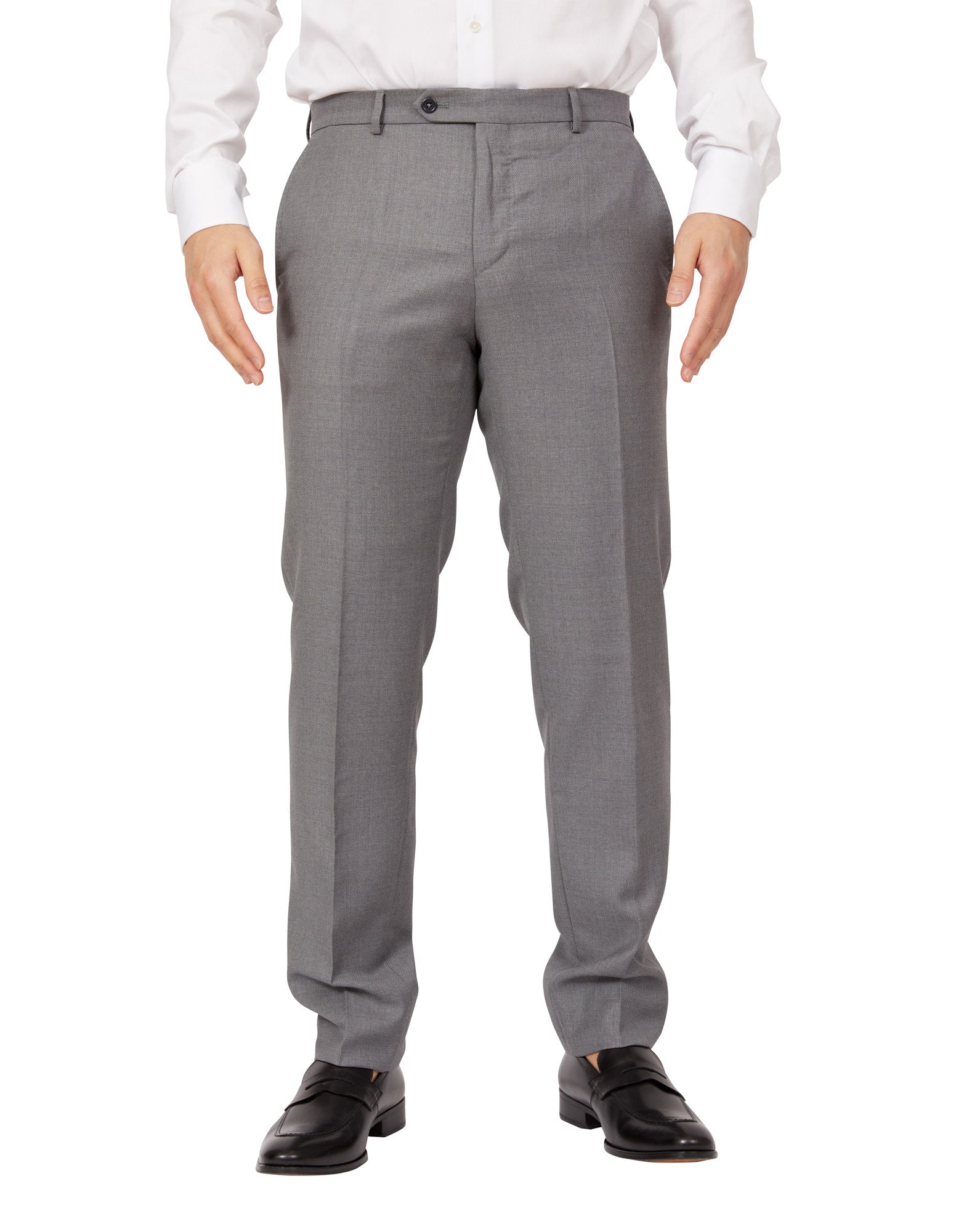 Premium HENRY SARTORIAL Men's Grey Micro Weave Suit with Peak Lapel - Size Large | Business Formal Attire for Weddings, Interviews & Office Wear